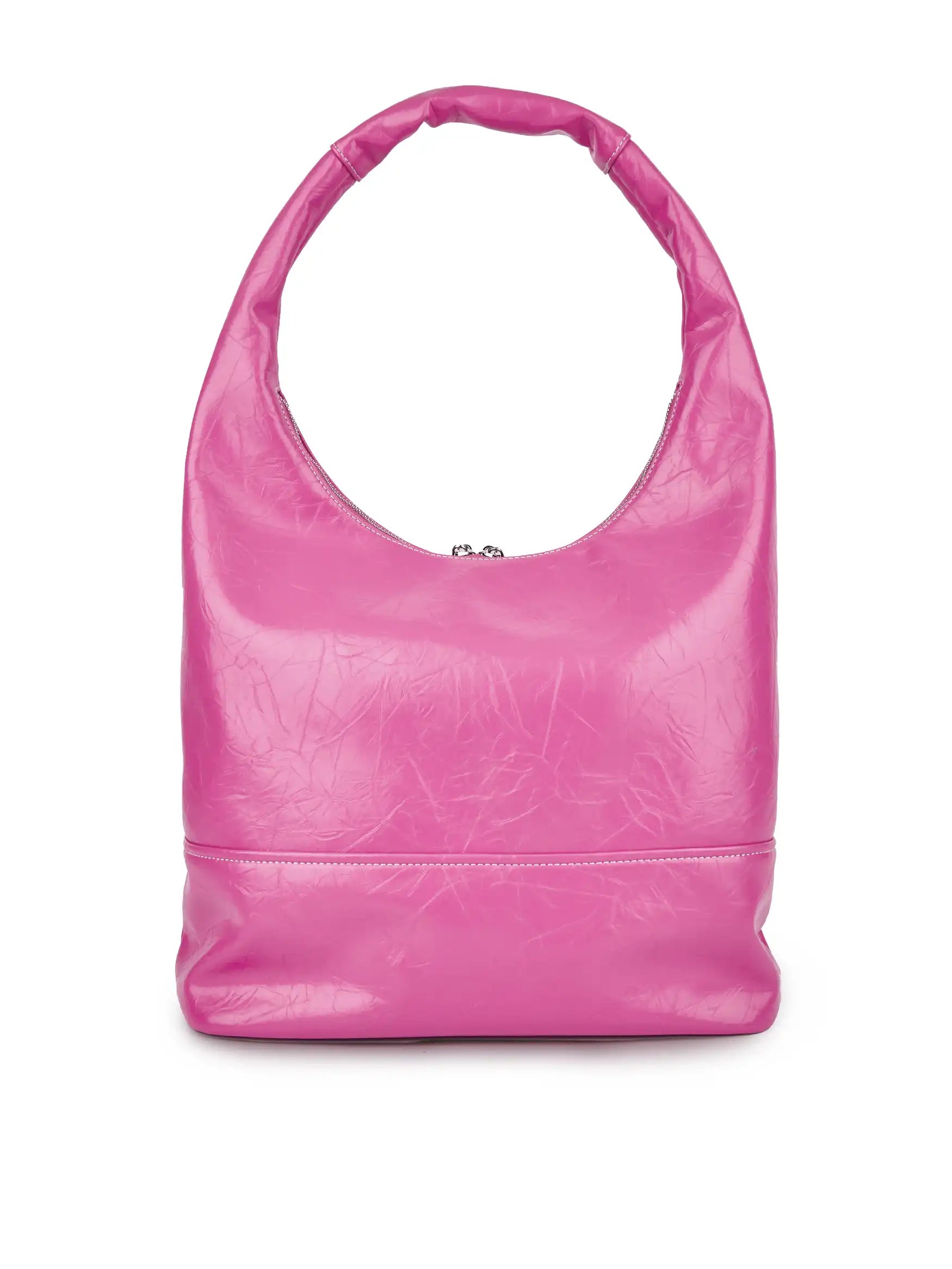 Berry Hobo Shoulder Bag  - Bright Pink