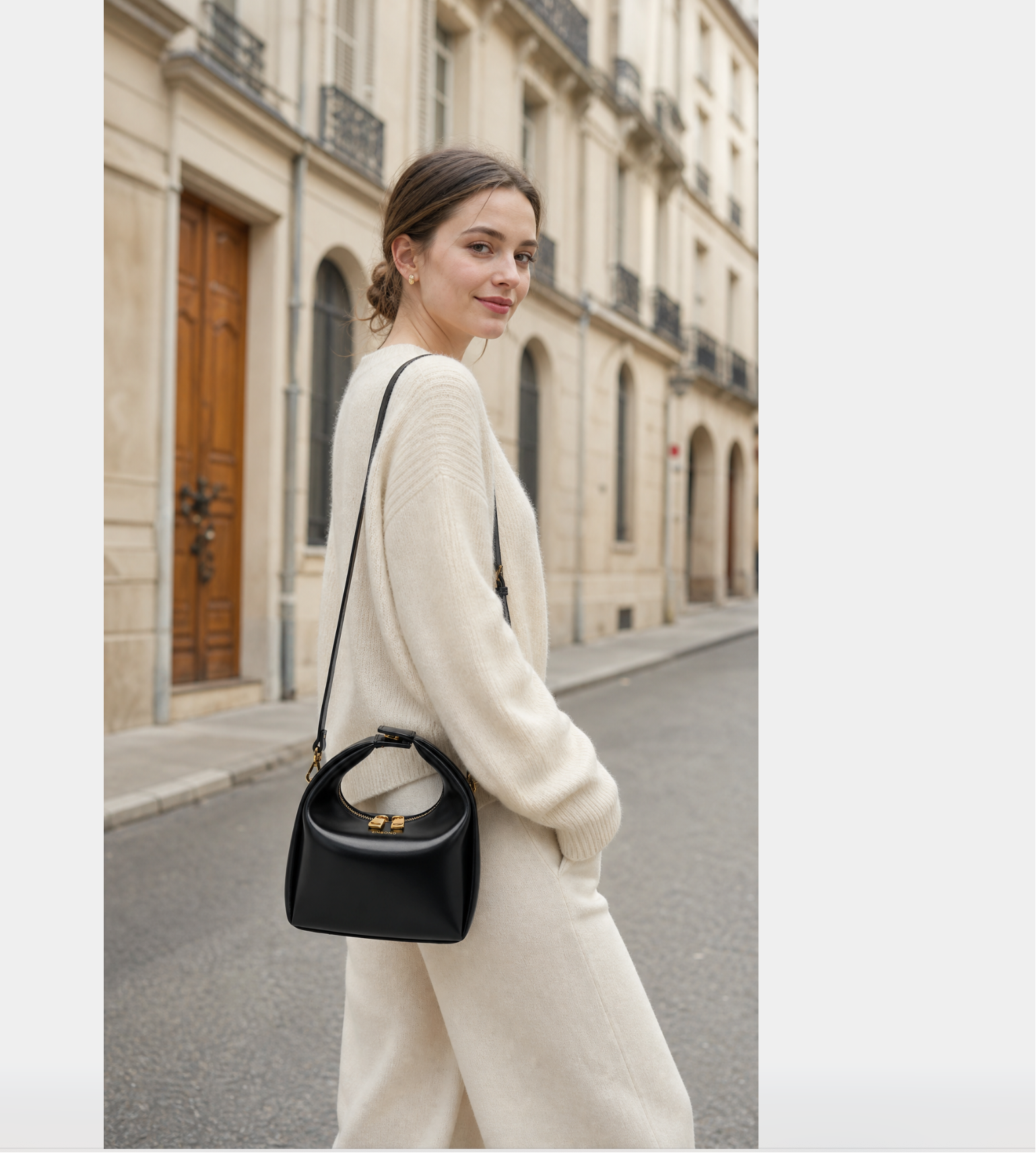 Vienna Top Handle Crossbody Bag(3.0)- Black