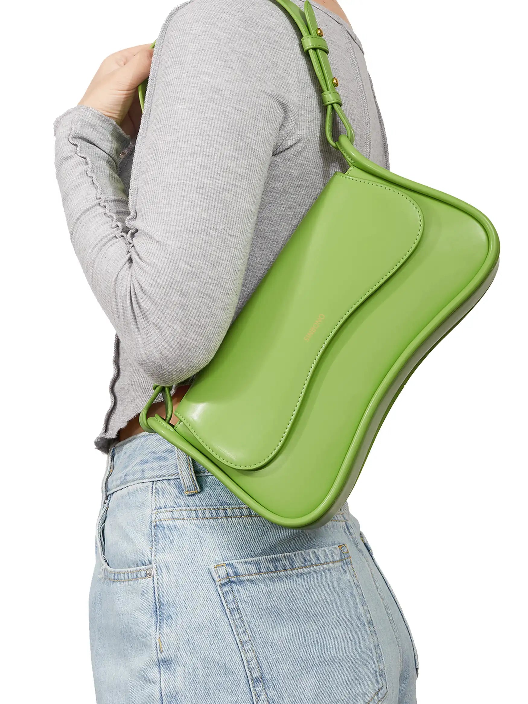 Zoe Shoulder Bag - Lime Green