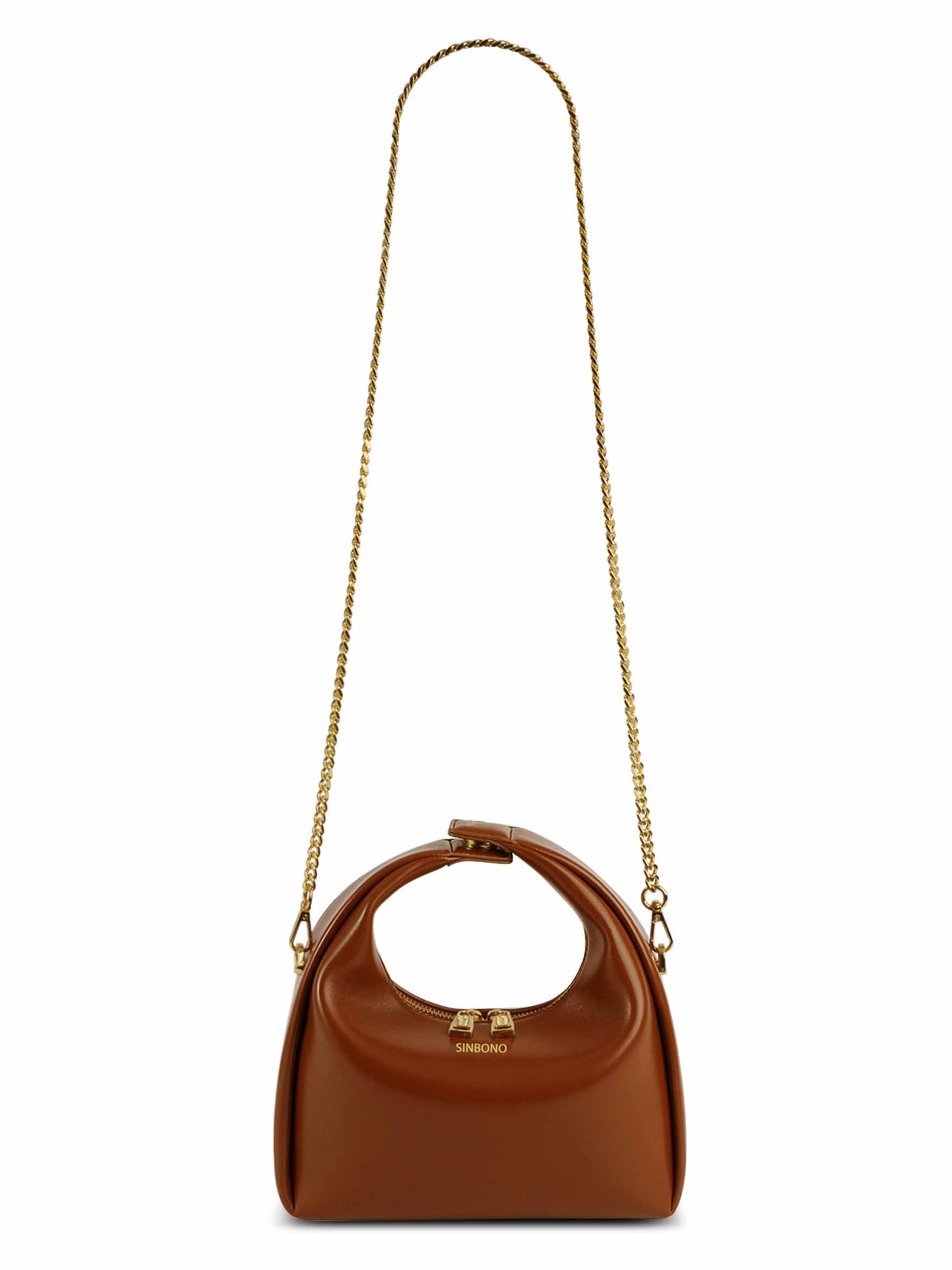 Medium Vienna Top Handle Crossbody Bag - Brown