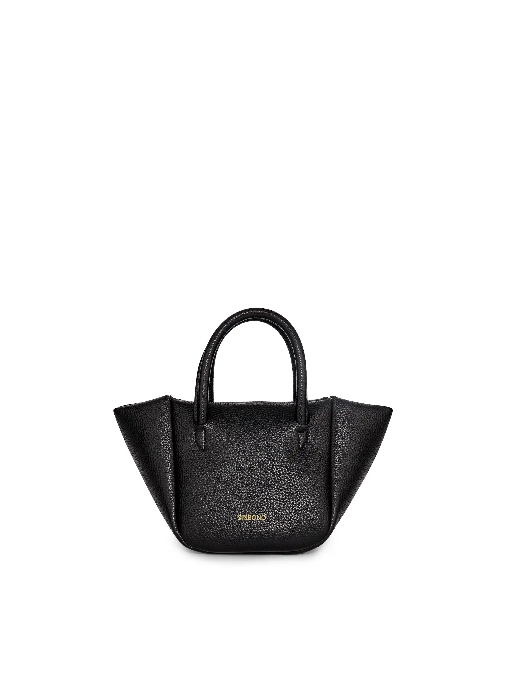 Selena Ruched Hobo Handle  Crossbody Bag - Black