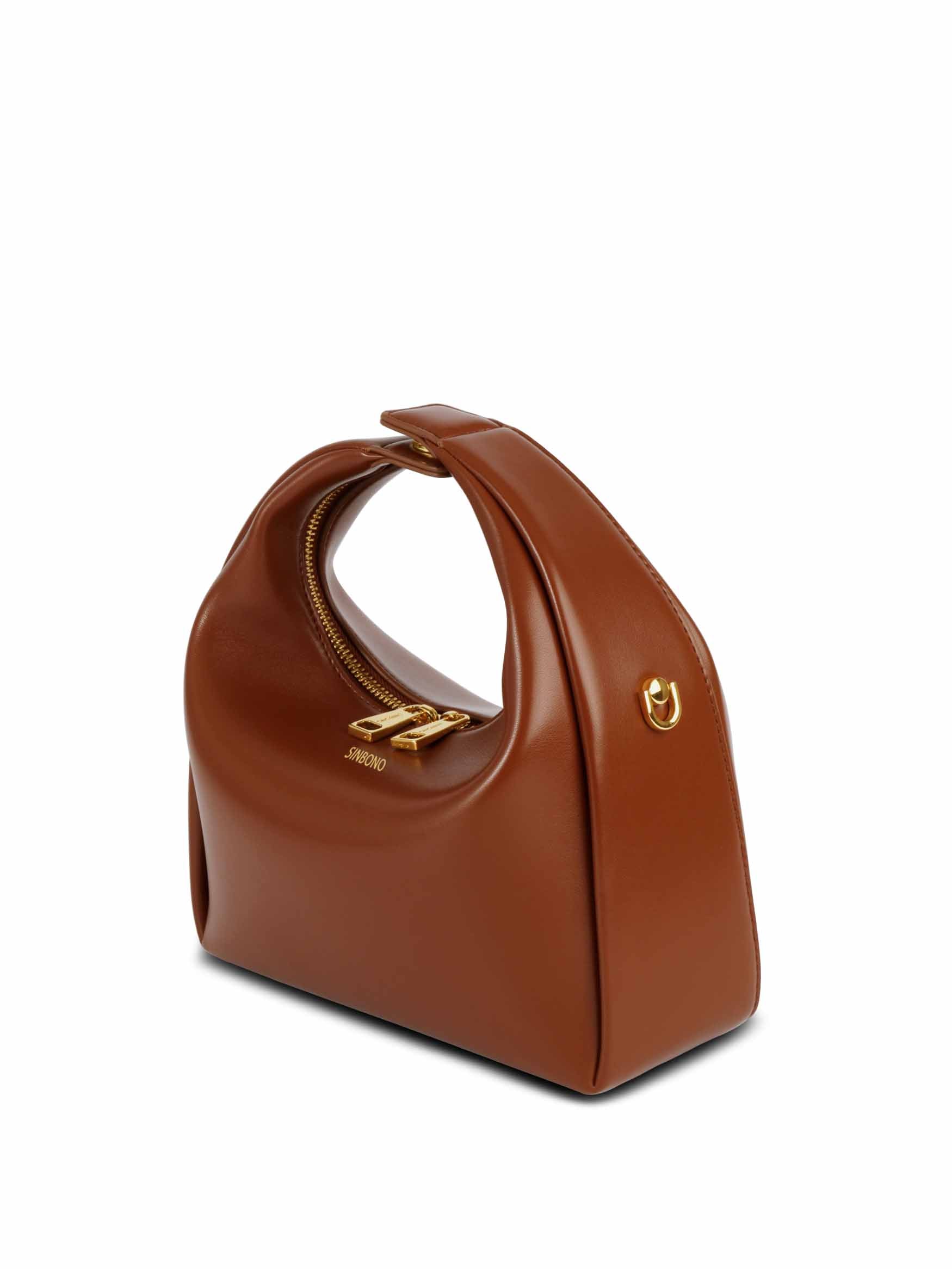Medium Vienna Top Handle Crossbody Bag - Brown