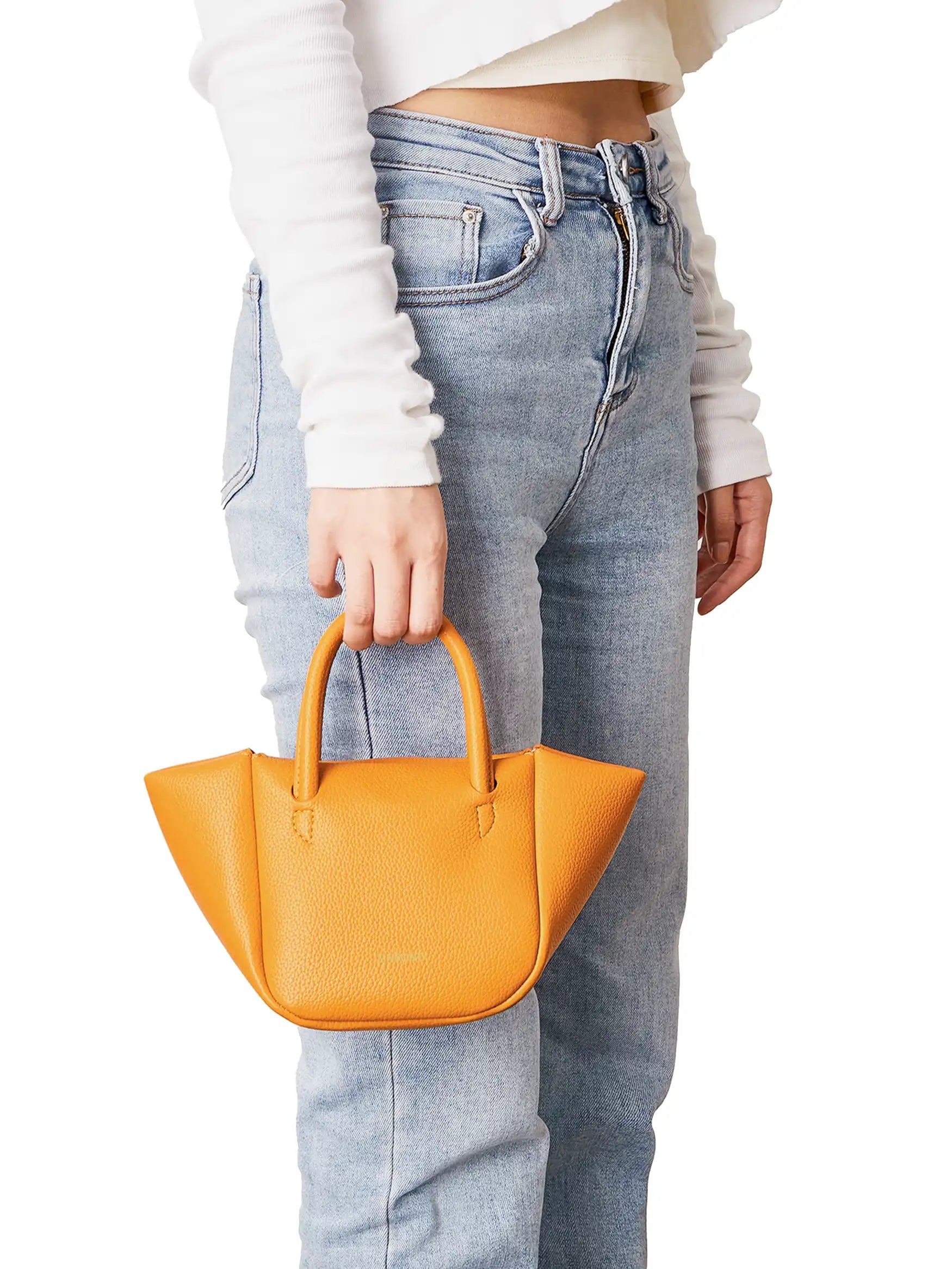 Selena Ruched Hobo Handle  Crossbody Bag - Beer