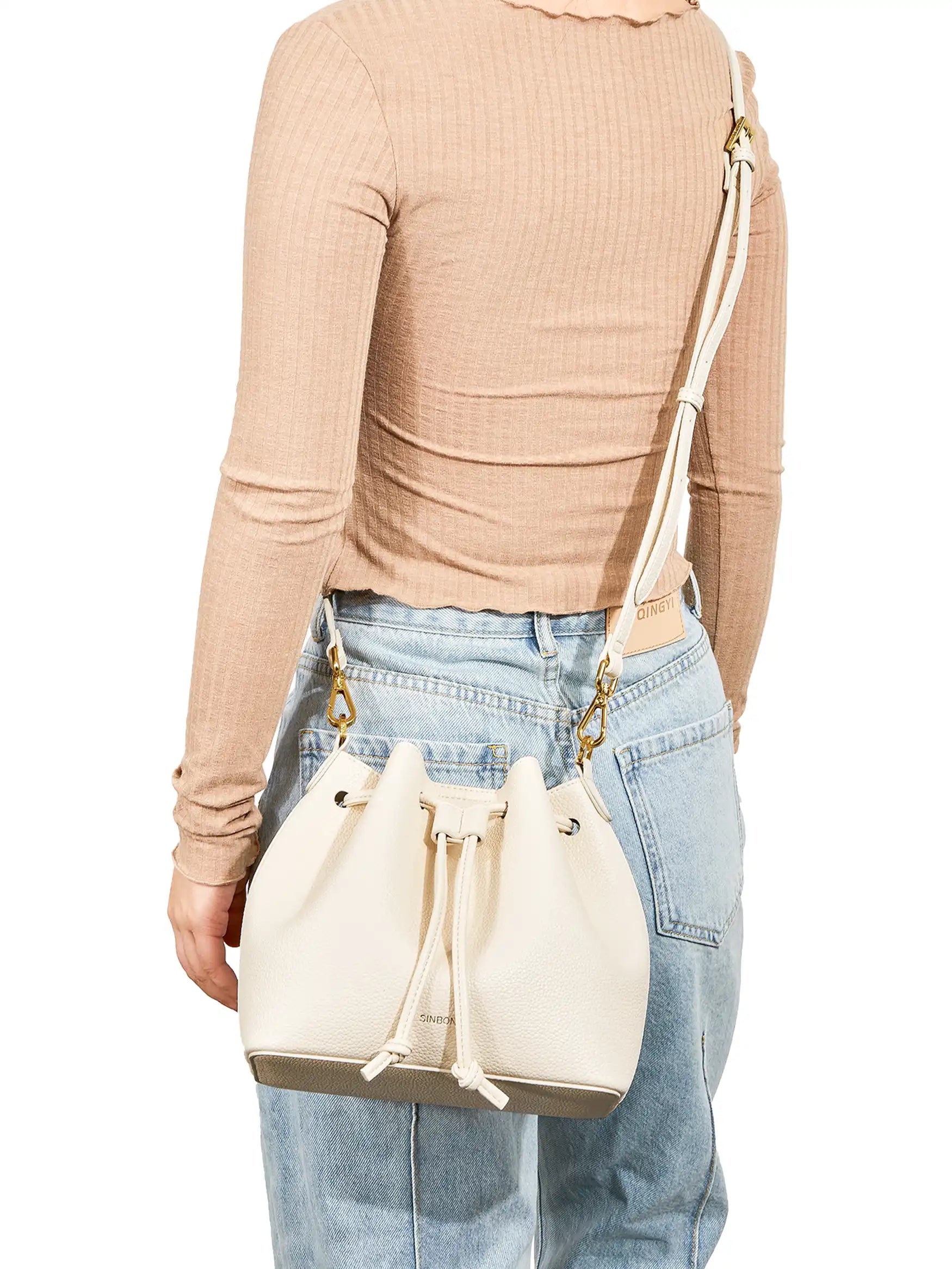Kate Bucket Bag - Ivory
