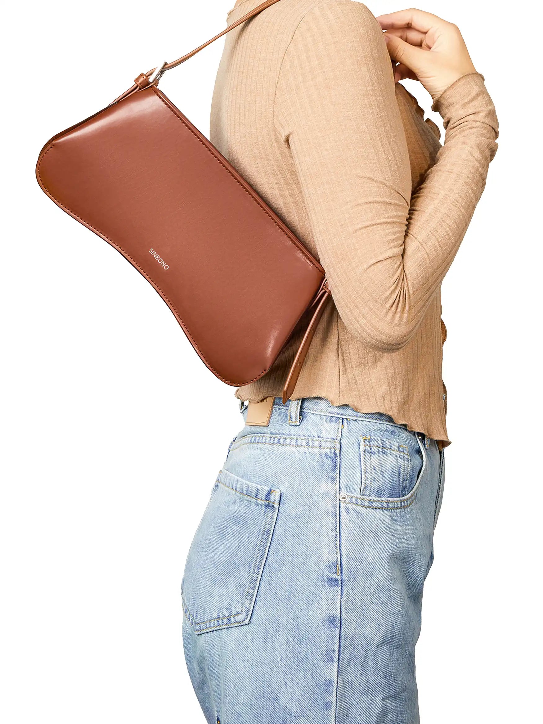 Eva Shoulder Bag  - Dark Brown