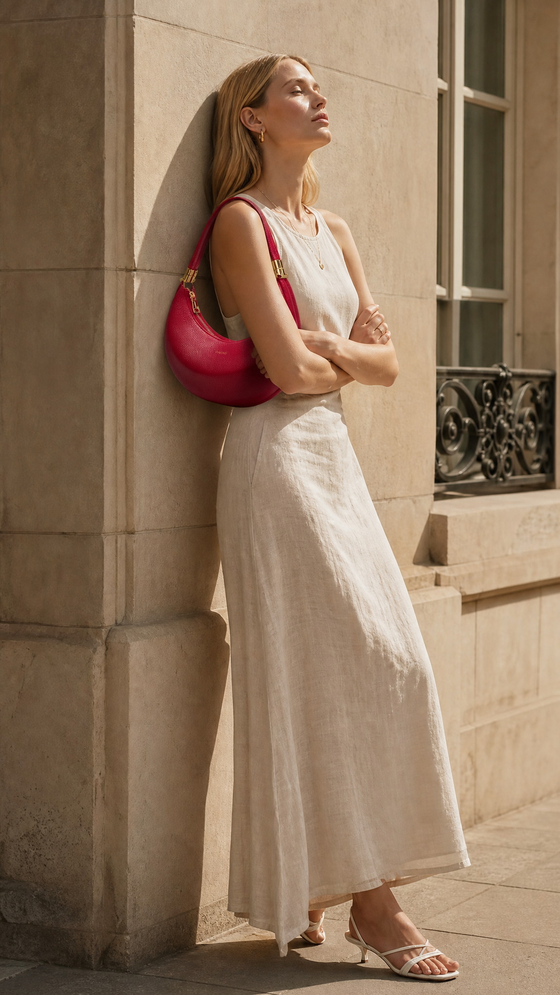 Zoey Shoulder Crossbody Bag - Red