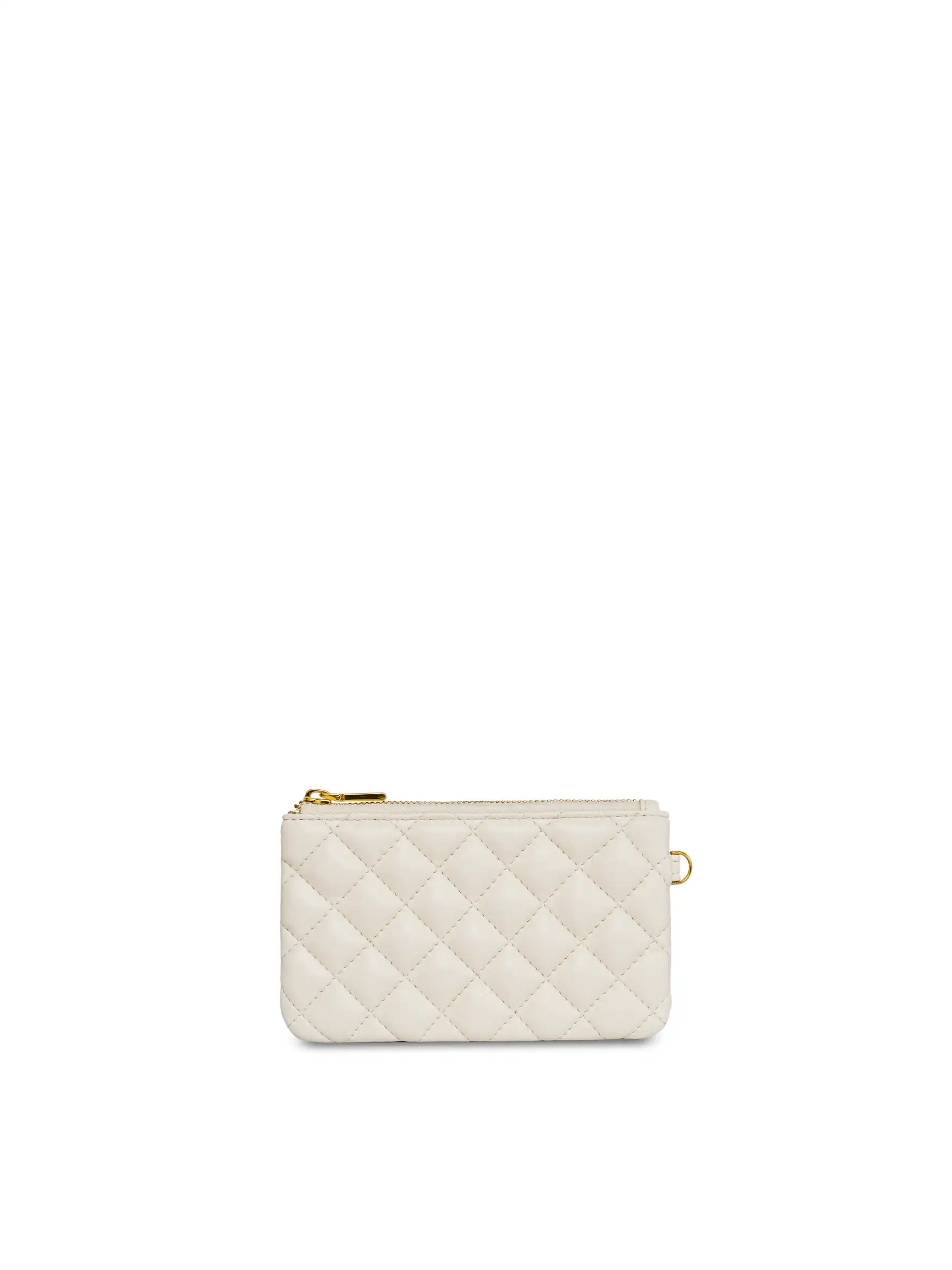 Coin Purse in Ivory Vegan Leather - Front View
