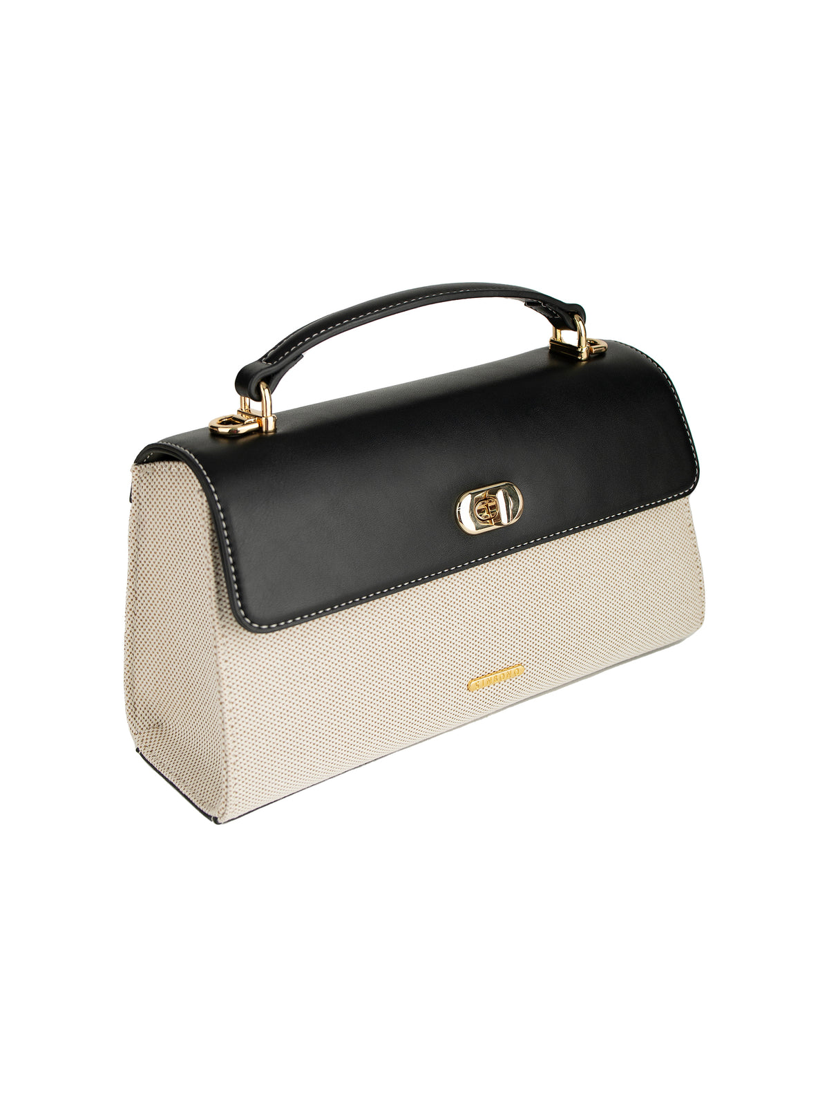 Maeve Shoulder Bag - Ivory with black