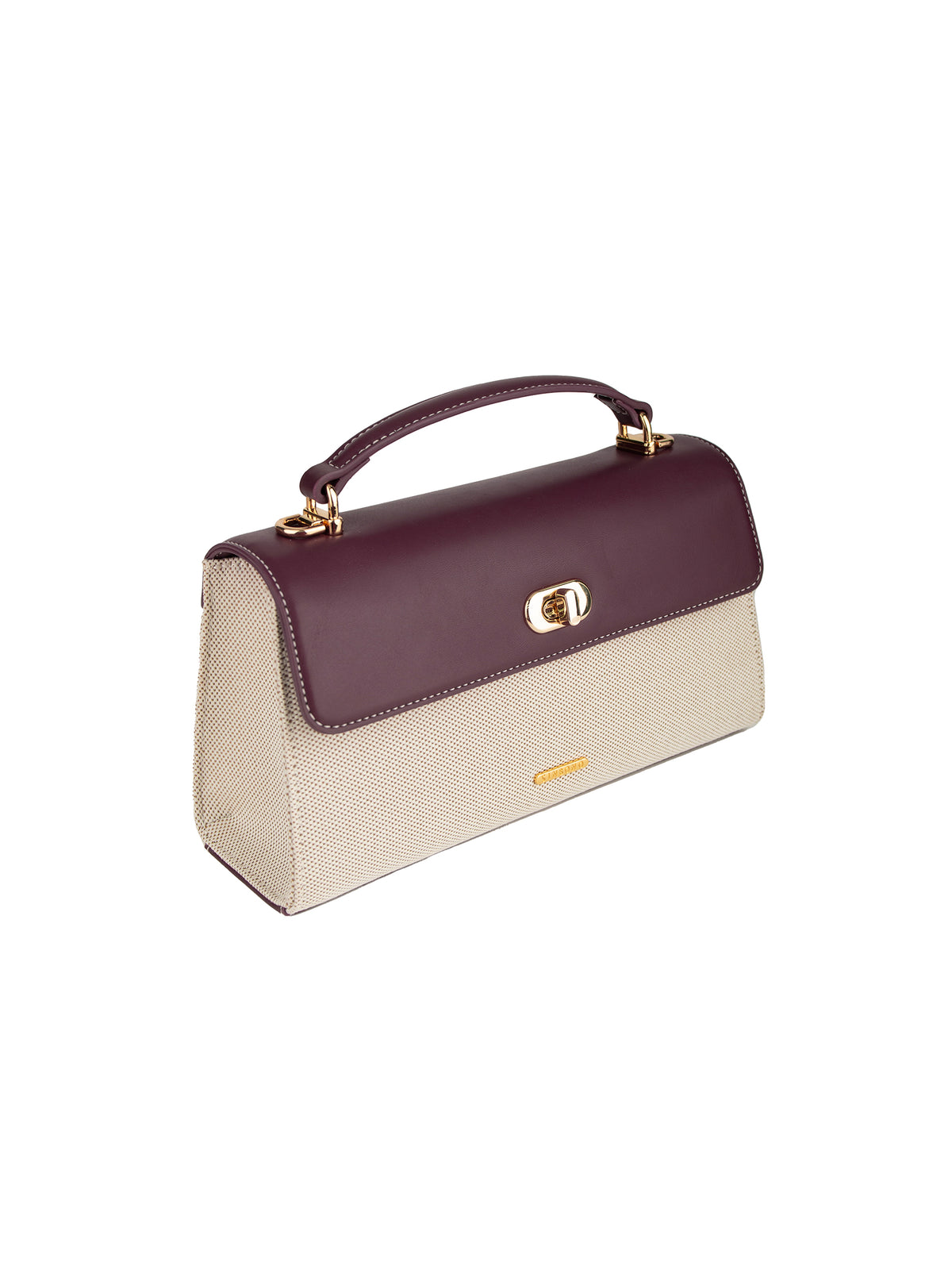 Maeve Shoulder Bag - Ivory with red