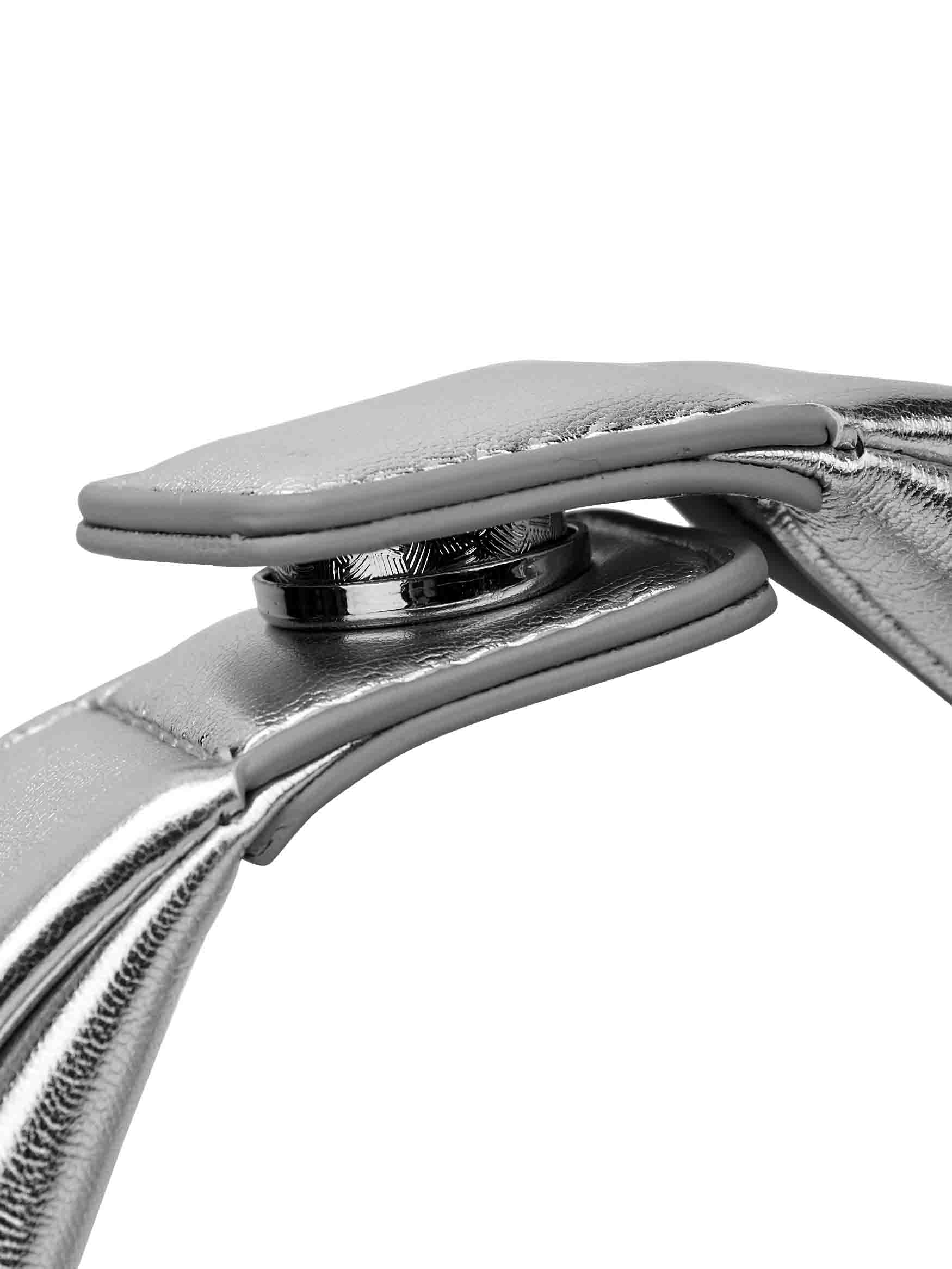 Medium Vienna Top Handle Crossbody Bag - Silver
