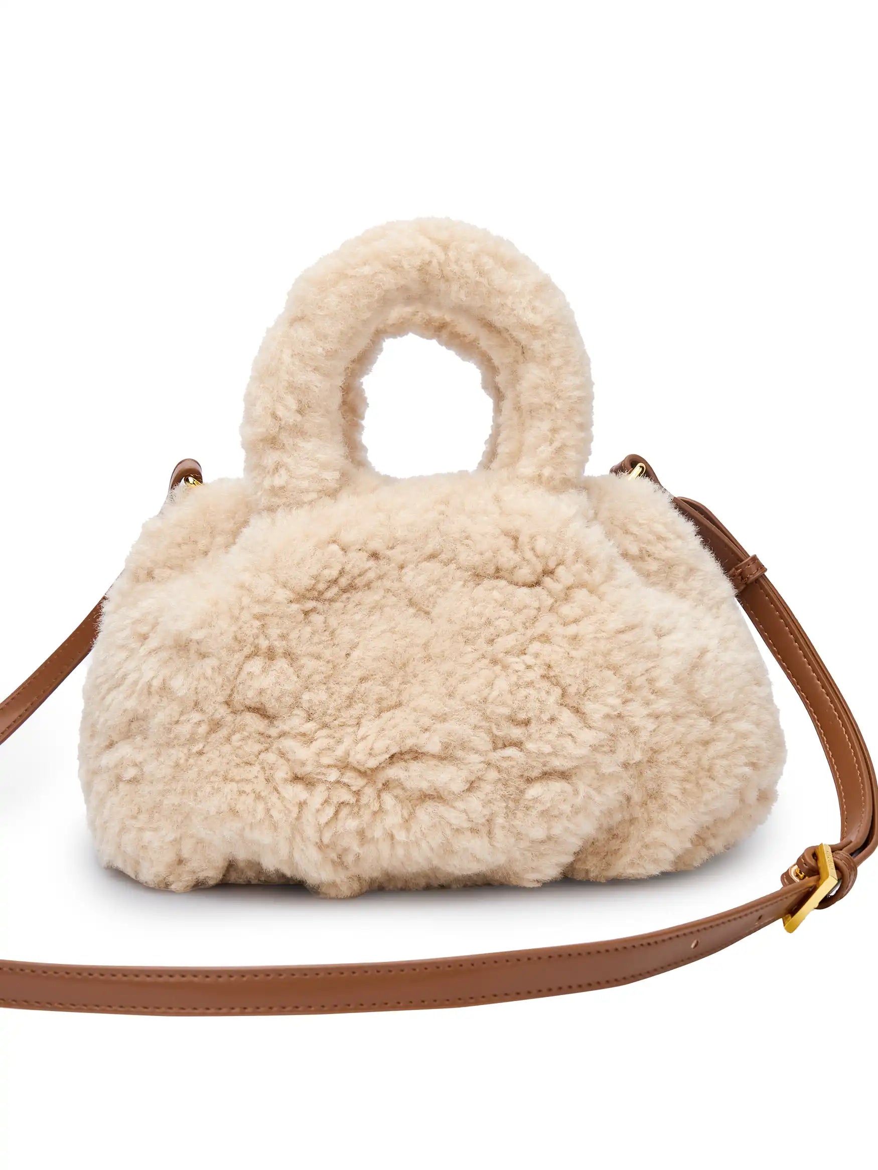 Gal Top Handle Crossbody Bag - Light Beige
