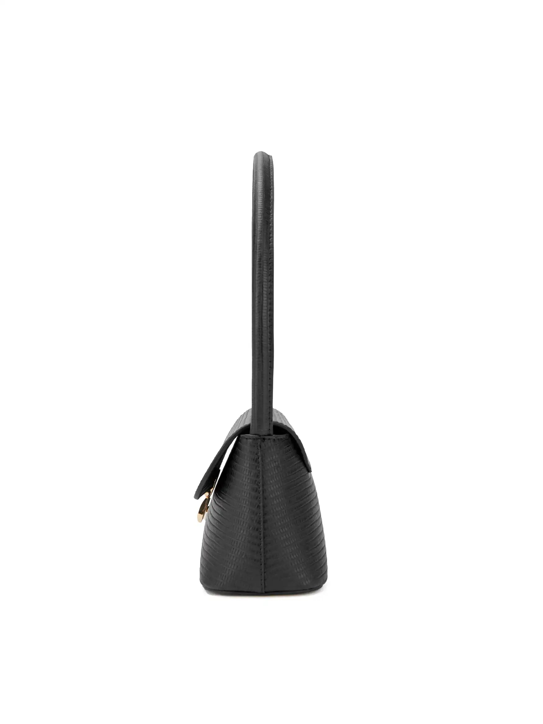 Allegra Shoulder Bag - Black lizard