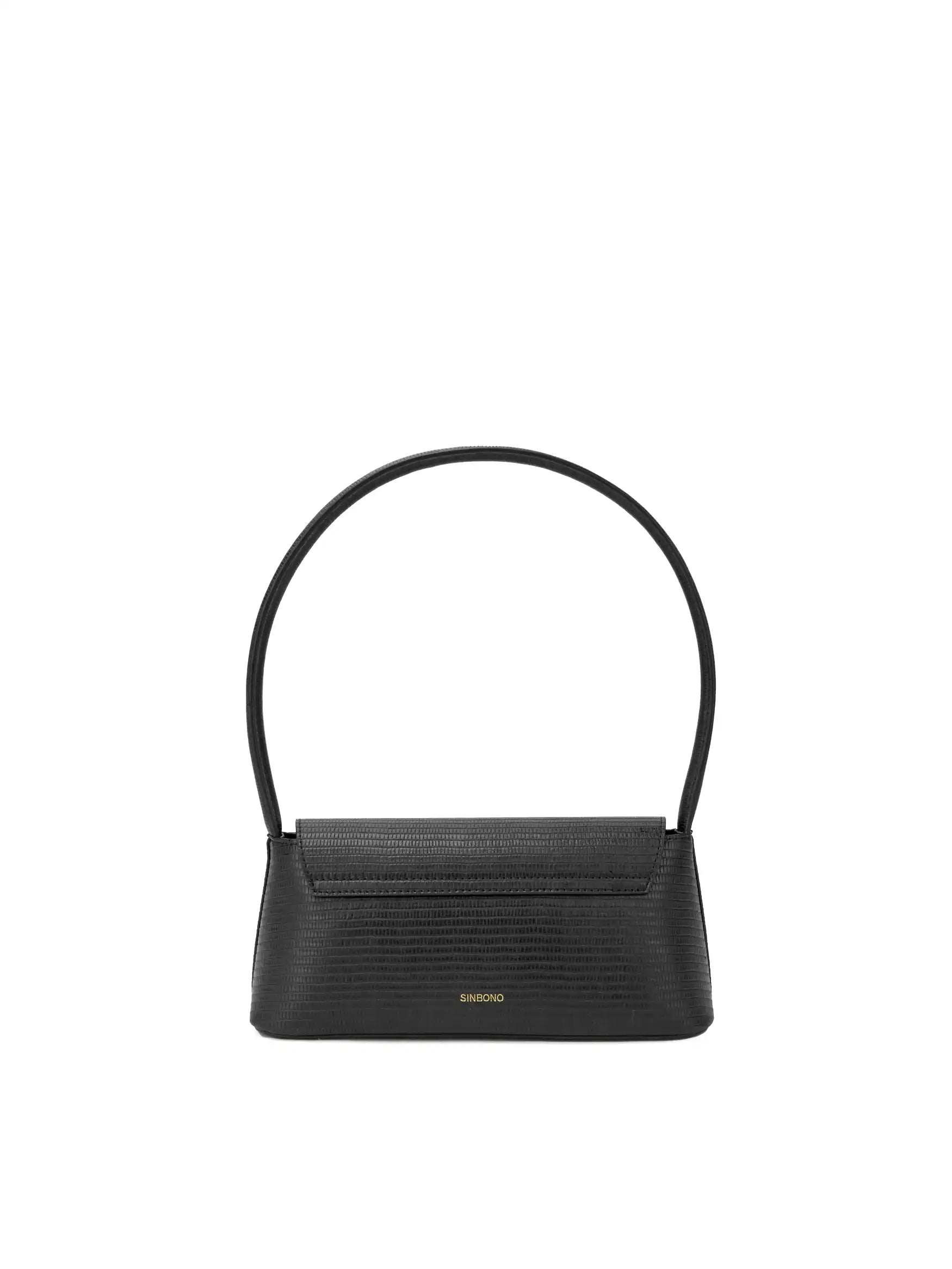 Allegra Shoulder Bag - Black lizard
