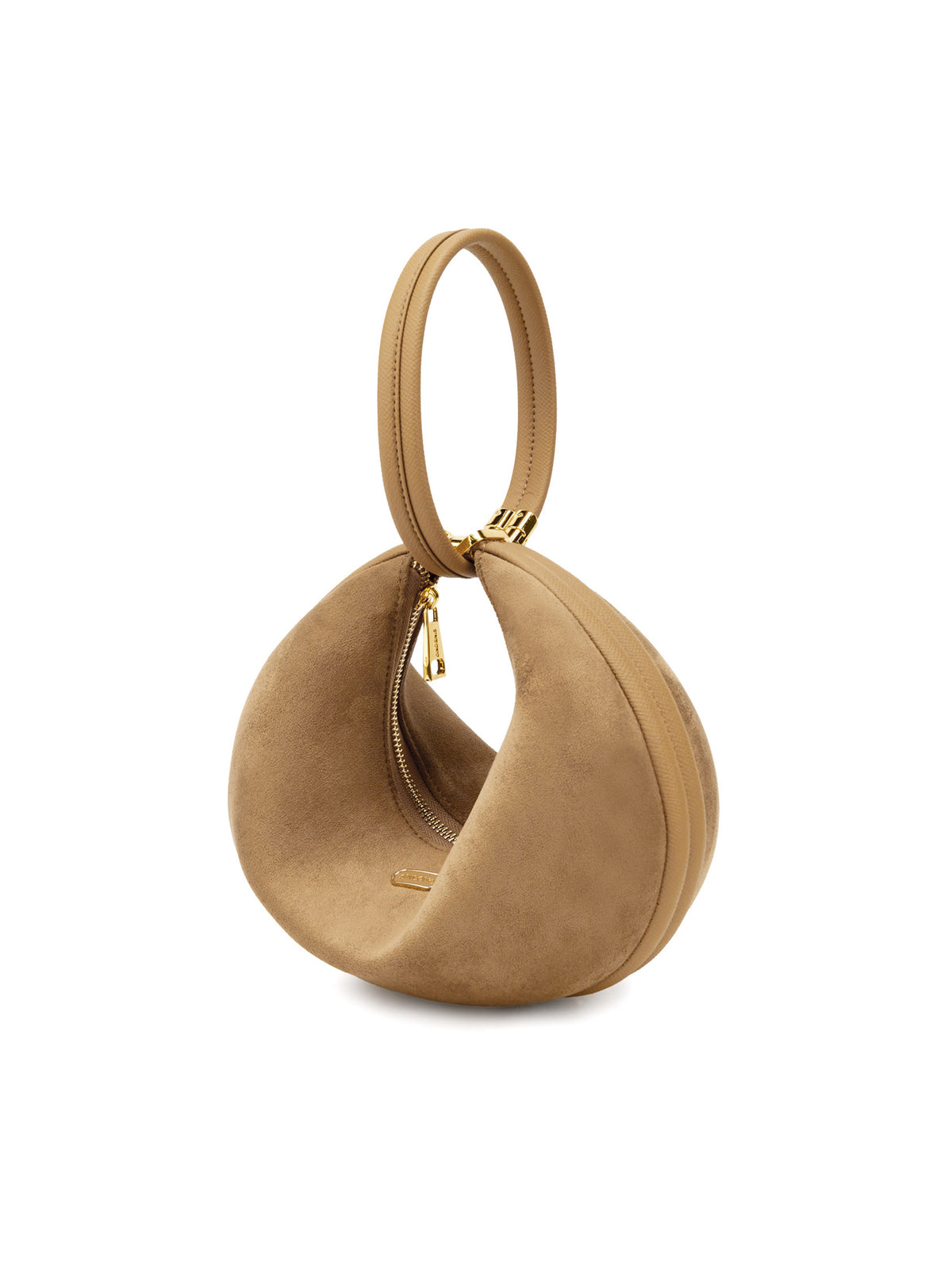 Zoey Shoulder Crossbody Bag - Brown Fake Suede