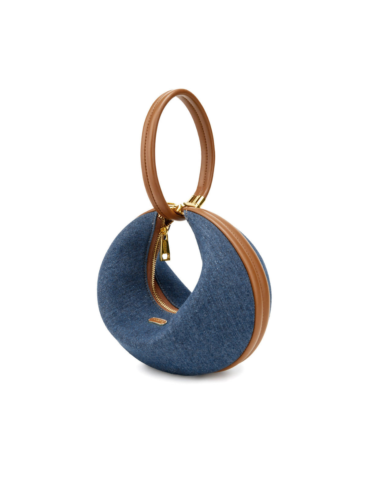 Zoey Shoulder Crossbody Bag - Dark Blue&Brown