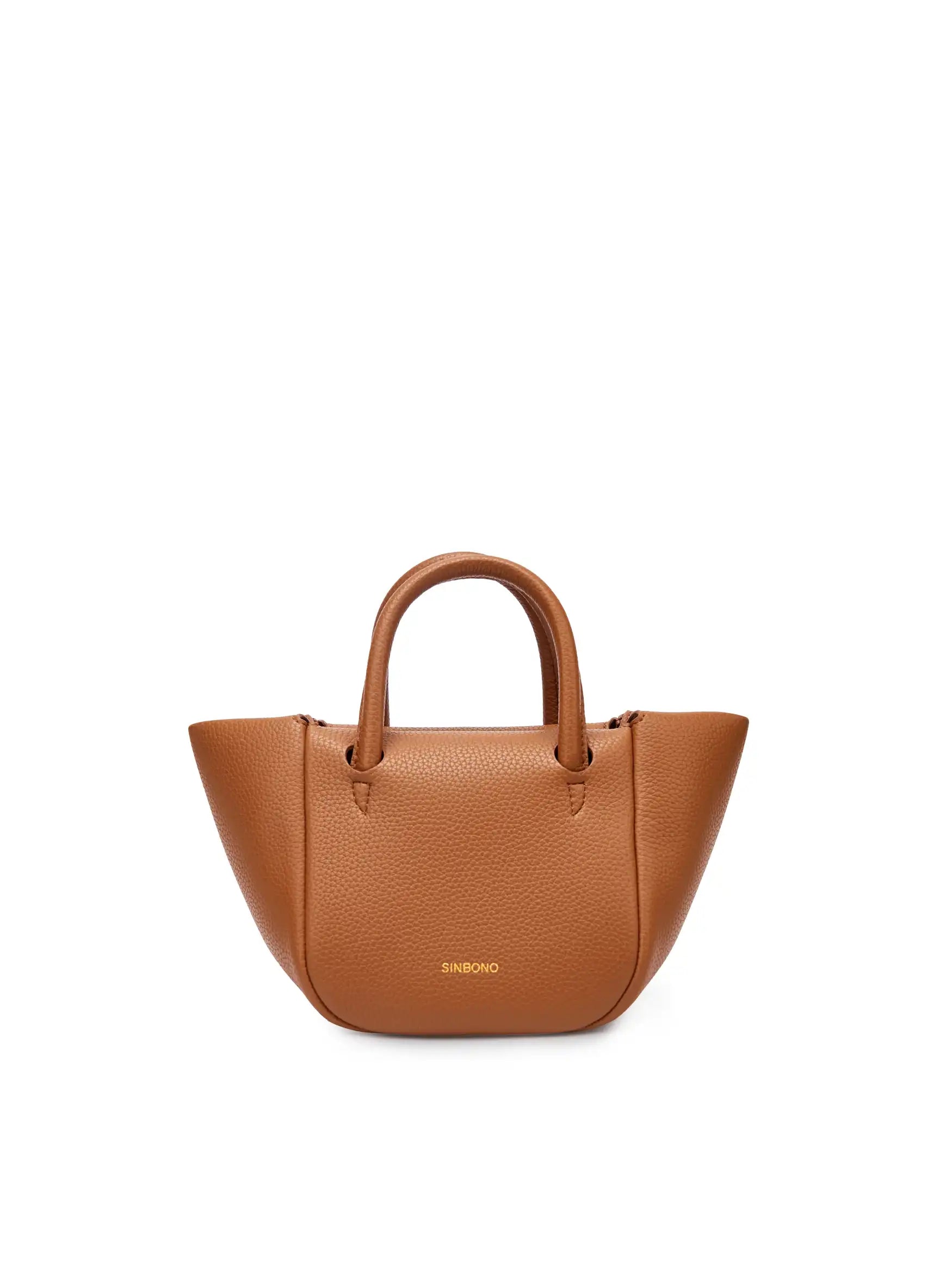 Selena Ruched Hobo Handle  Crossbody Bag - Orange Brown