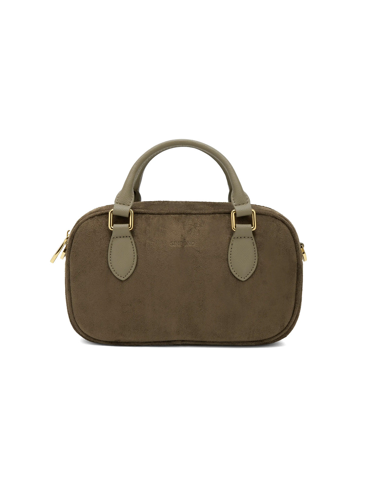 MCassandra Top Handle Crossbody Bag - Dark Green Fae Suede