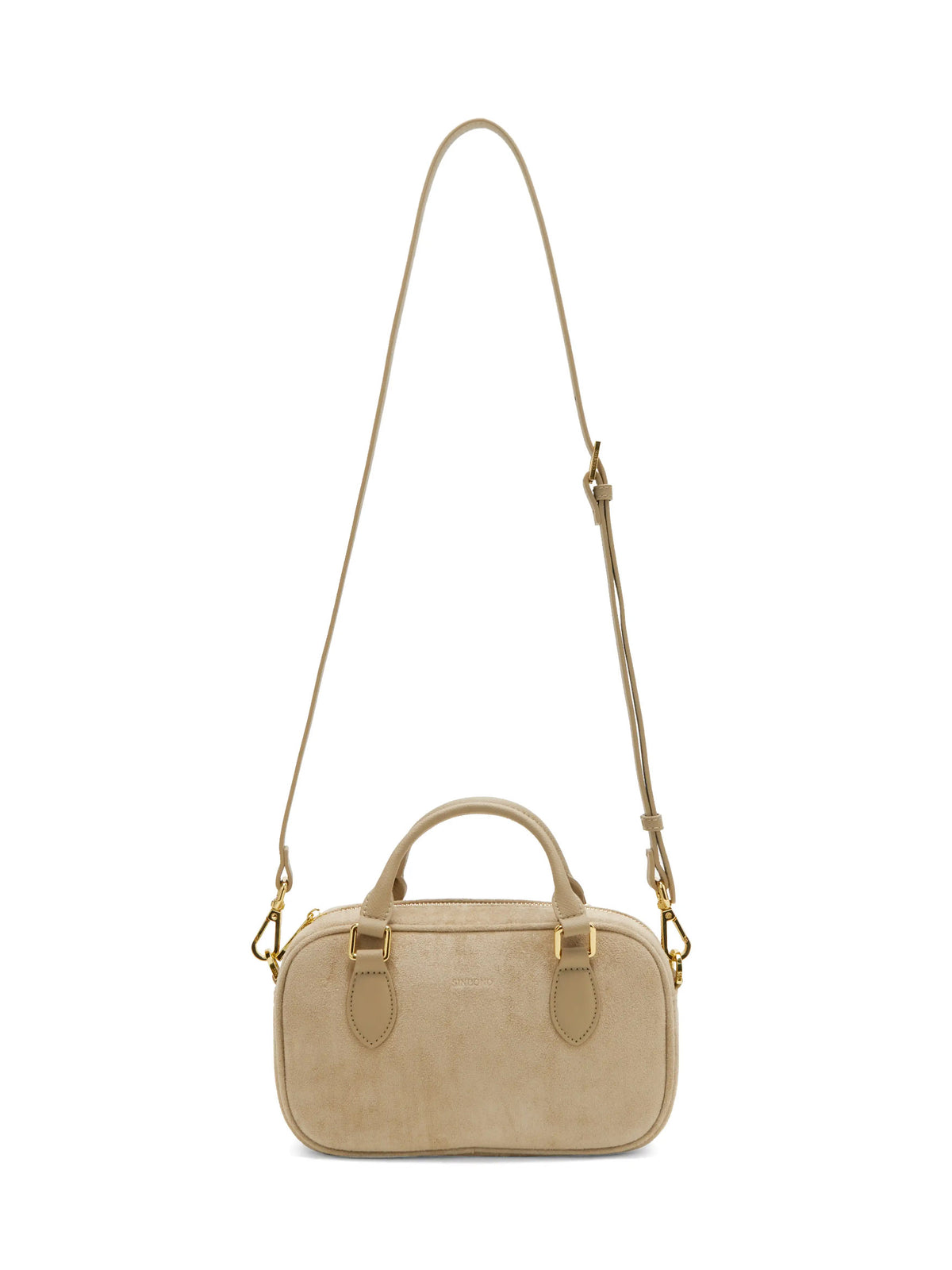 Cassandra Top Handle Crossbody Bag - Ivory Fake Suede