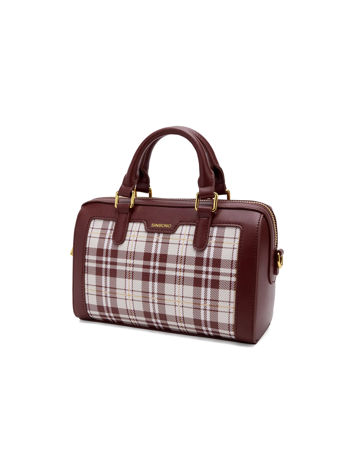 Juliet Top Handle Crossbody Bag - Red Checkered
