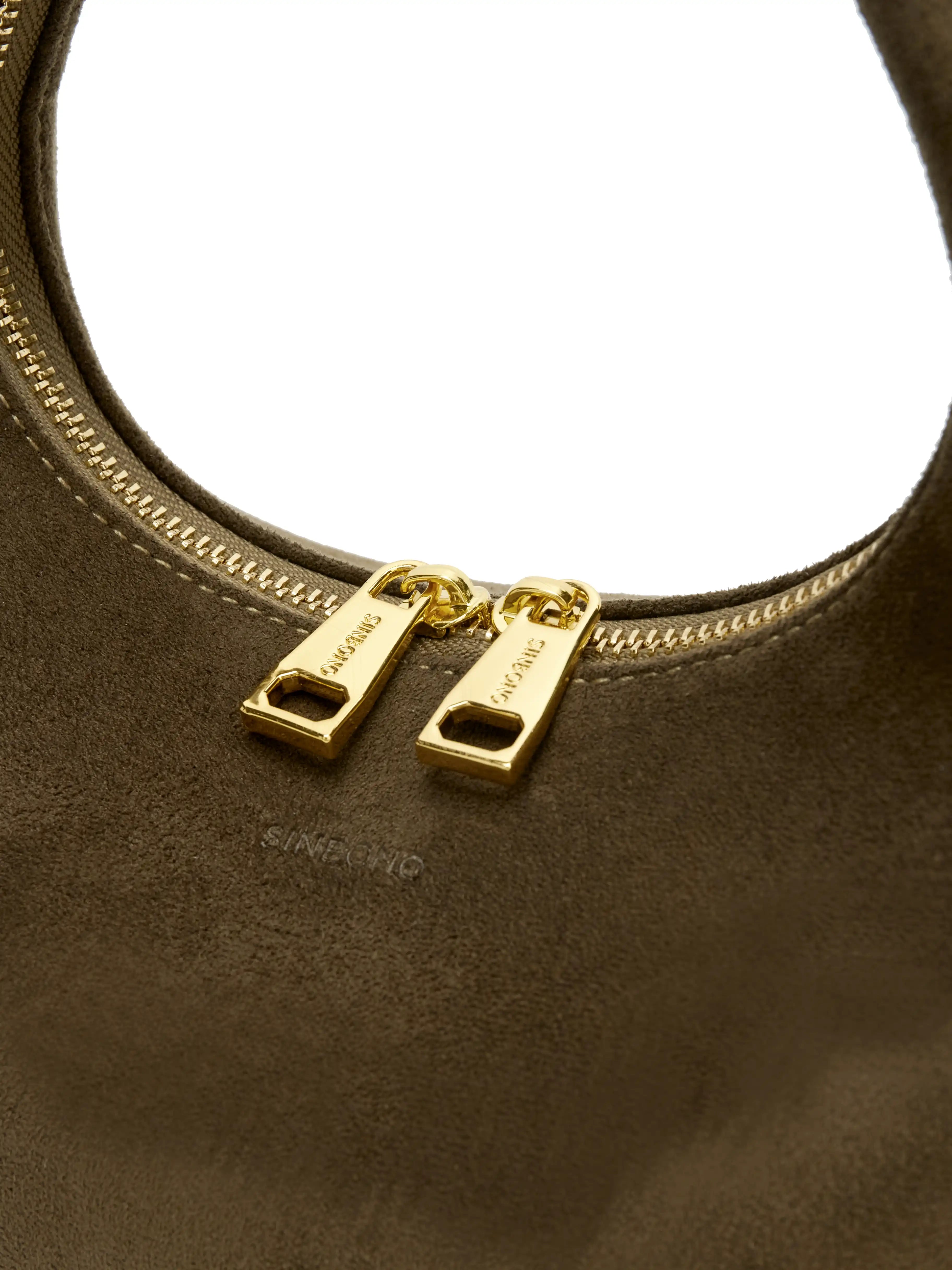 Vienna Top Handle Crossbody Bag(2.0)- Dark Green Fake Suede