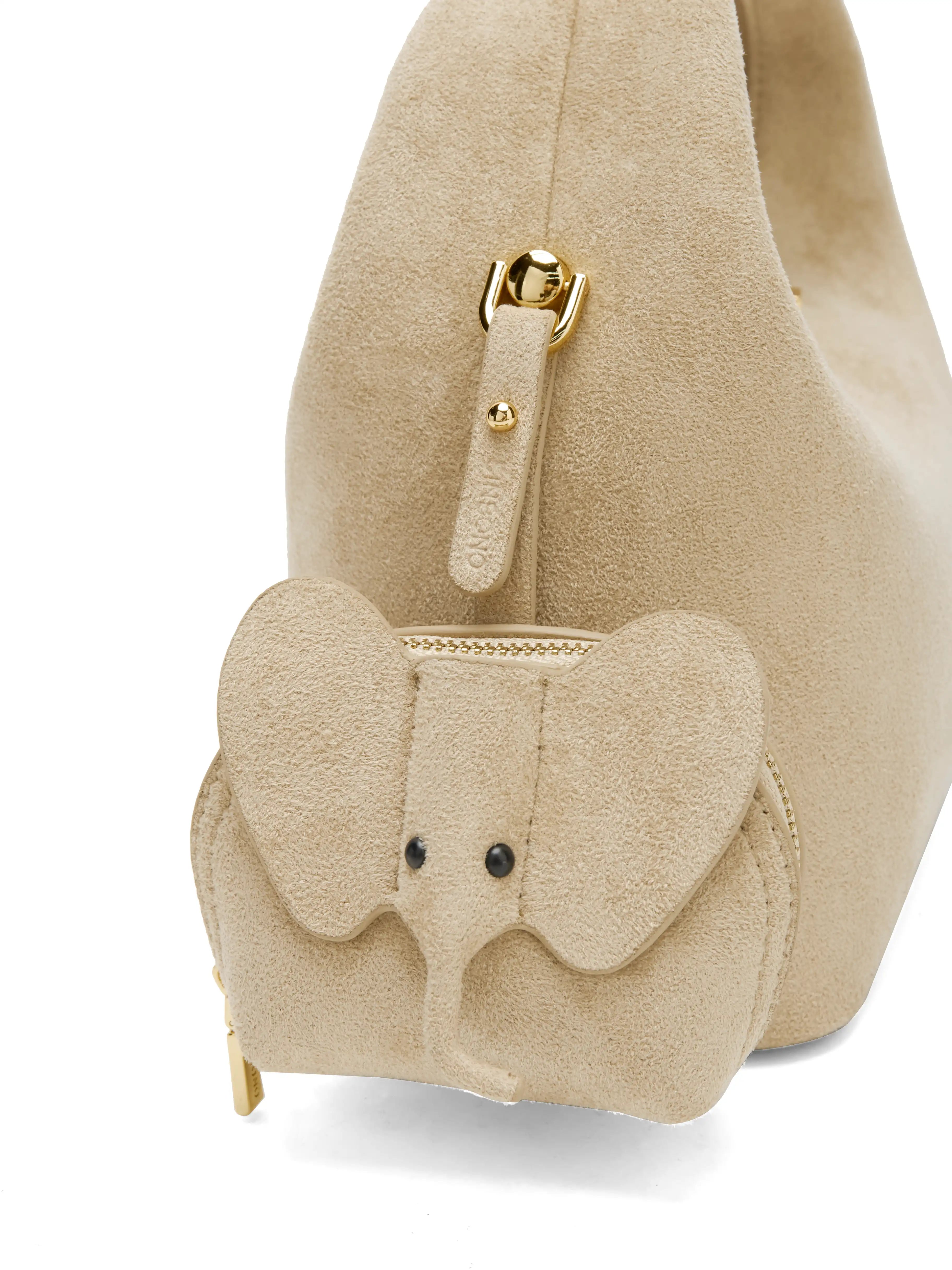 Vienna Top Handle Crossbody Bag(2.0)- Ivory Fake Suede