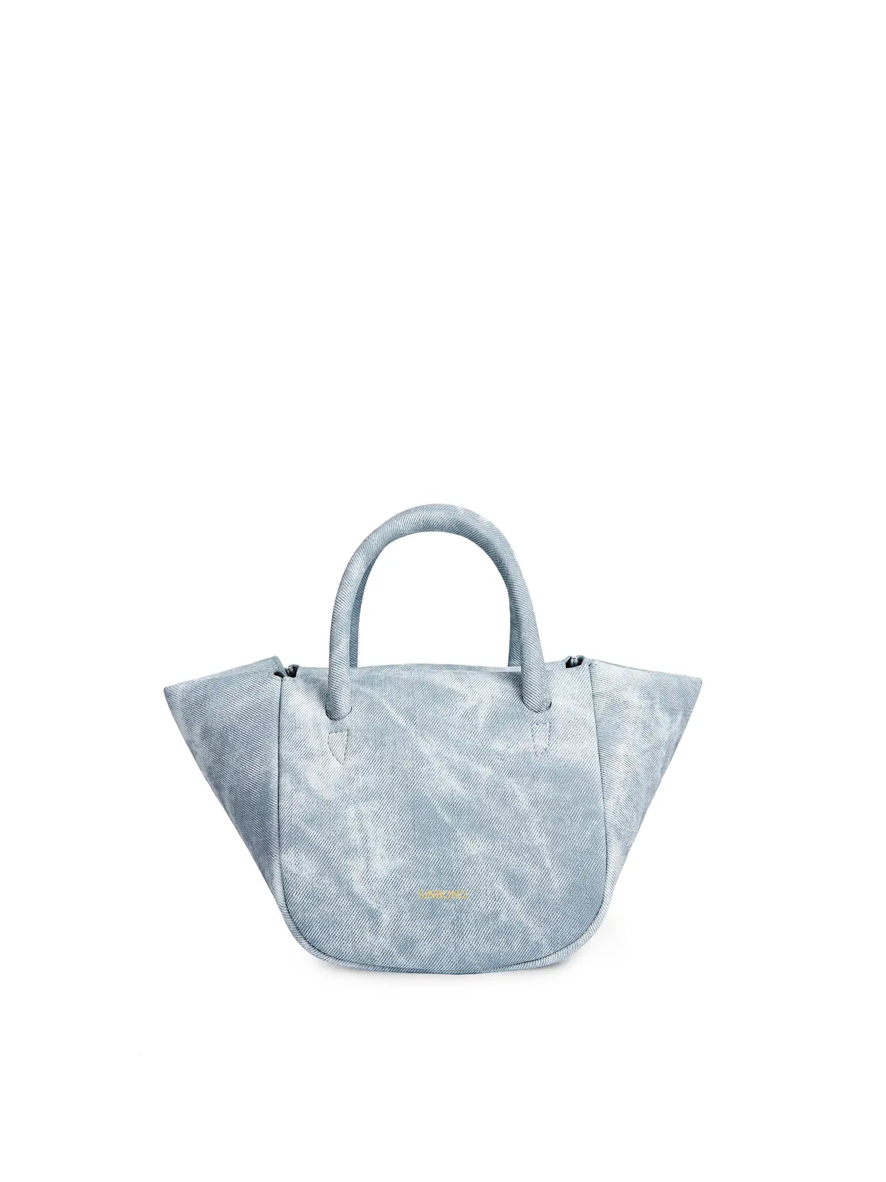 Selena Ruched Hobo Handle  Crossbody Bag - Mist Blue