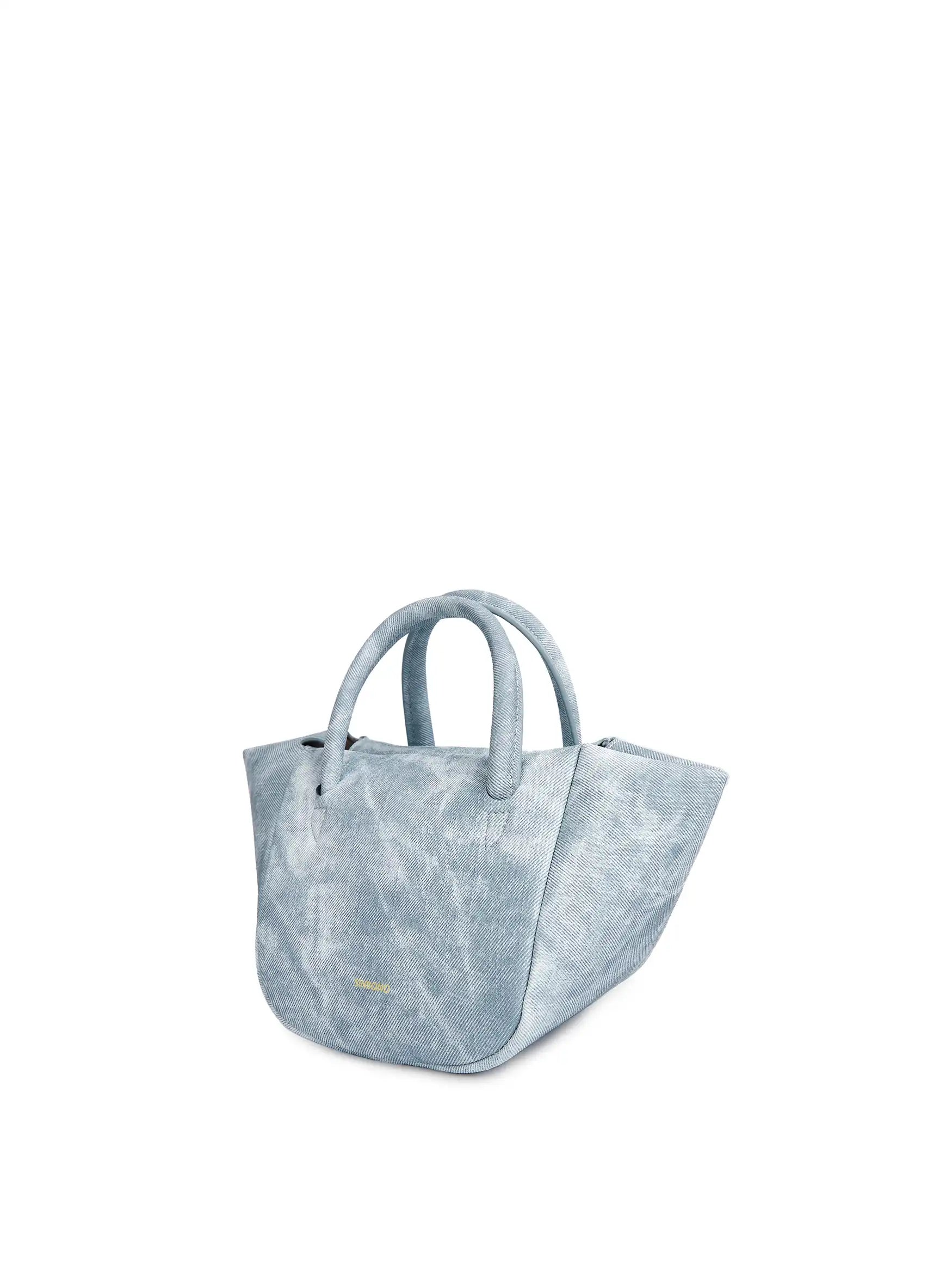 Selena Ruched Hobo Handle  Crossbody Bag - Mist Blue