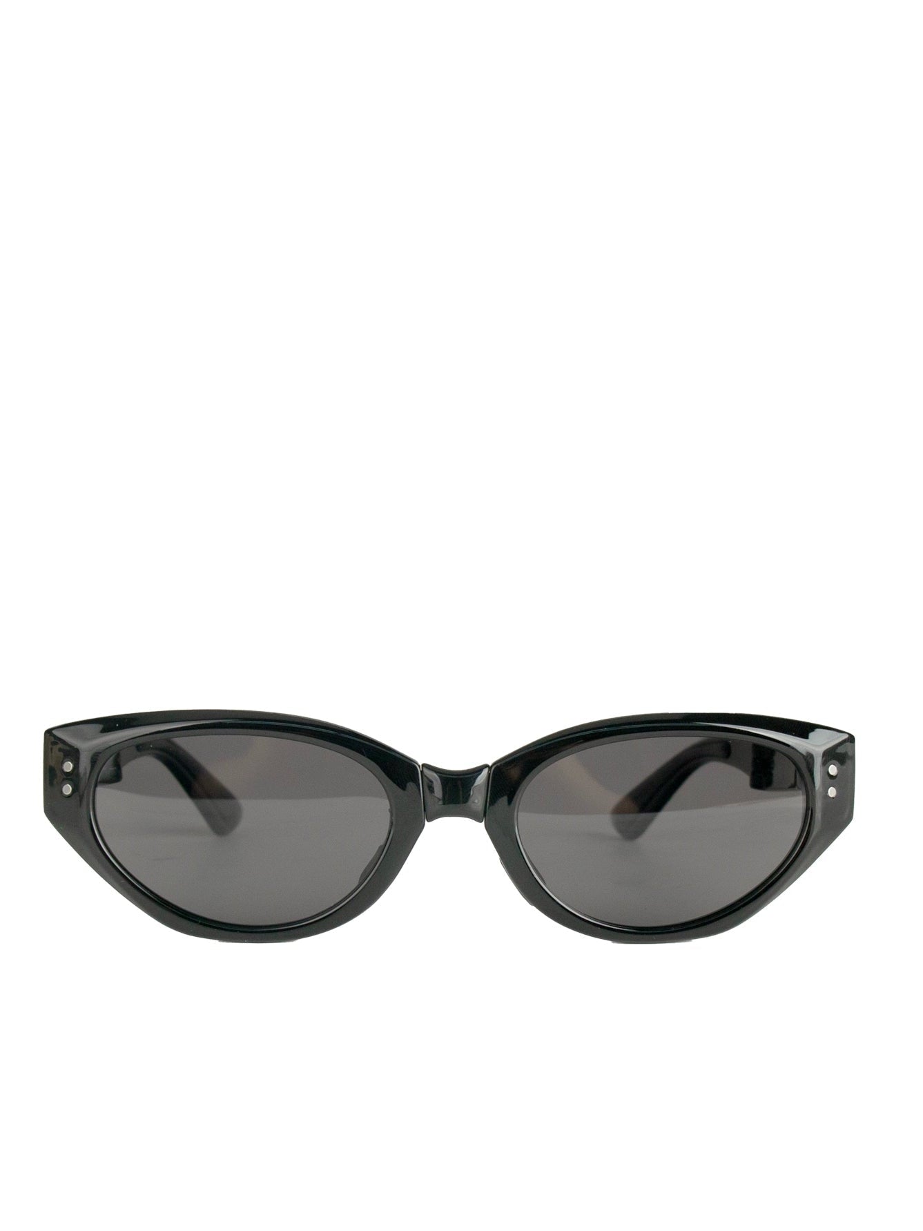 Flat oval frame polarized sunglasses