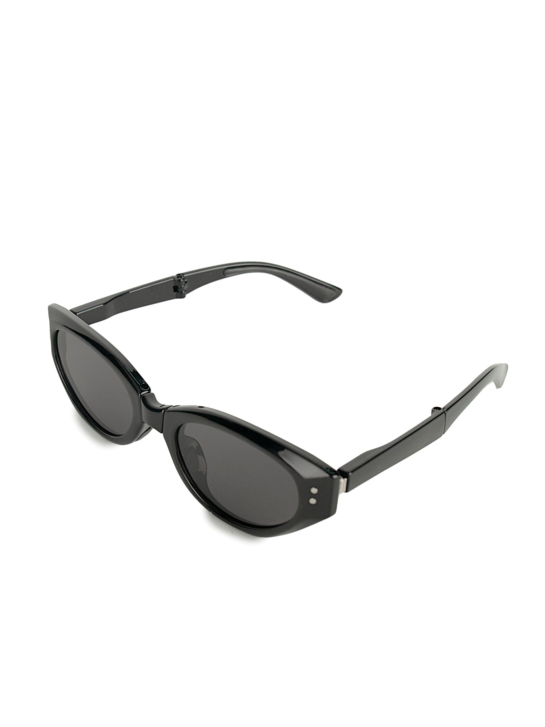 Flat oval frame polarized sunglasses