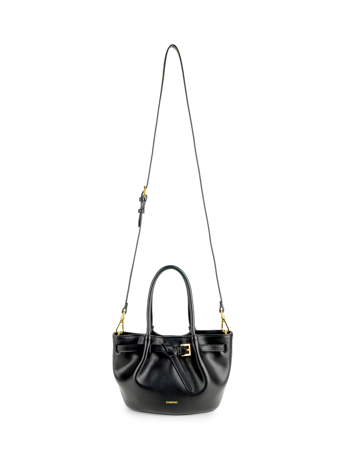 Elise Top Handle Crossbody Bag- Black