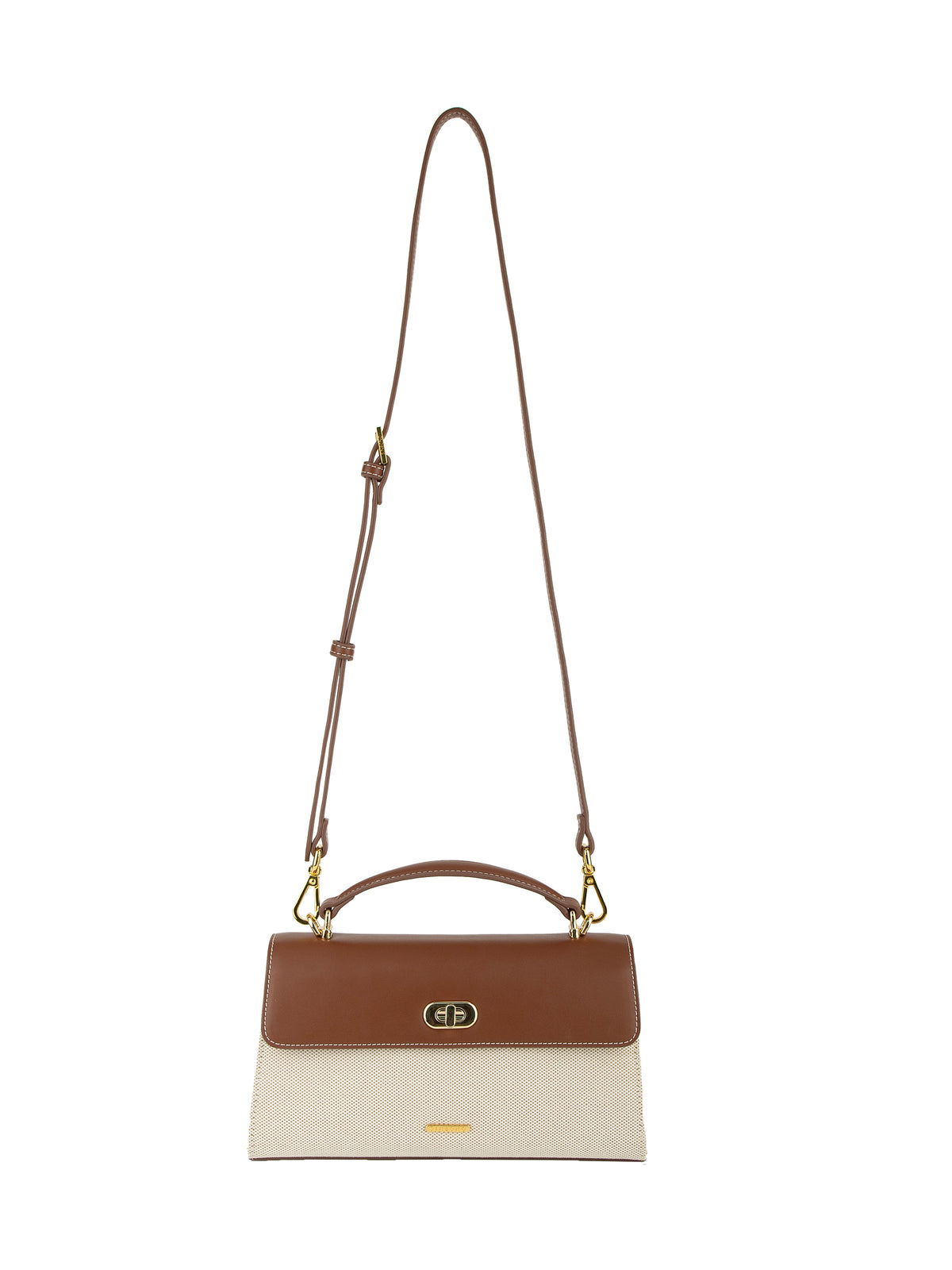 Maeve Shoulder Bag - Ivory with brown