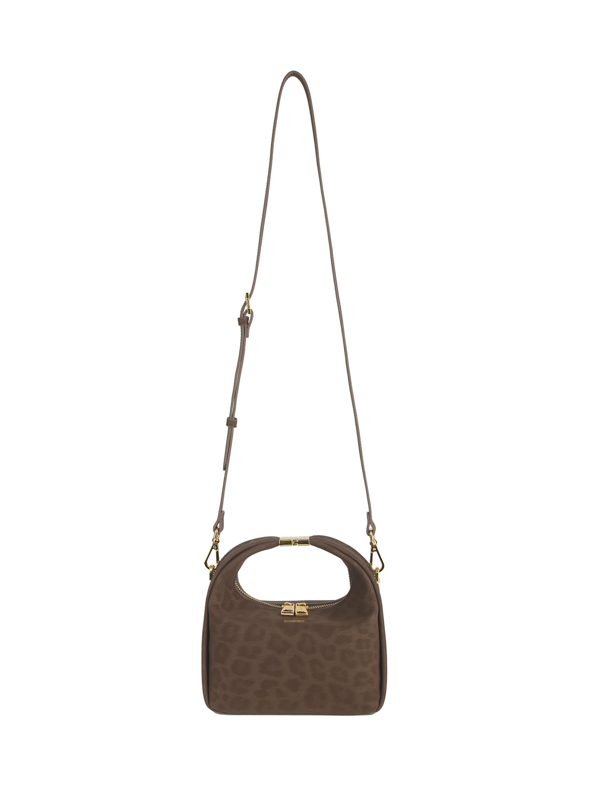 Beatrix Top Handle Crossbody Bag(3.0) -Dark brown leopard print