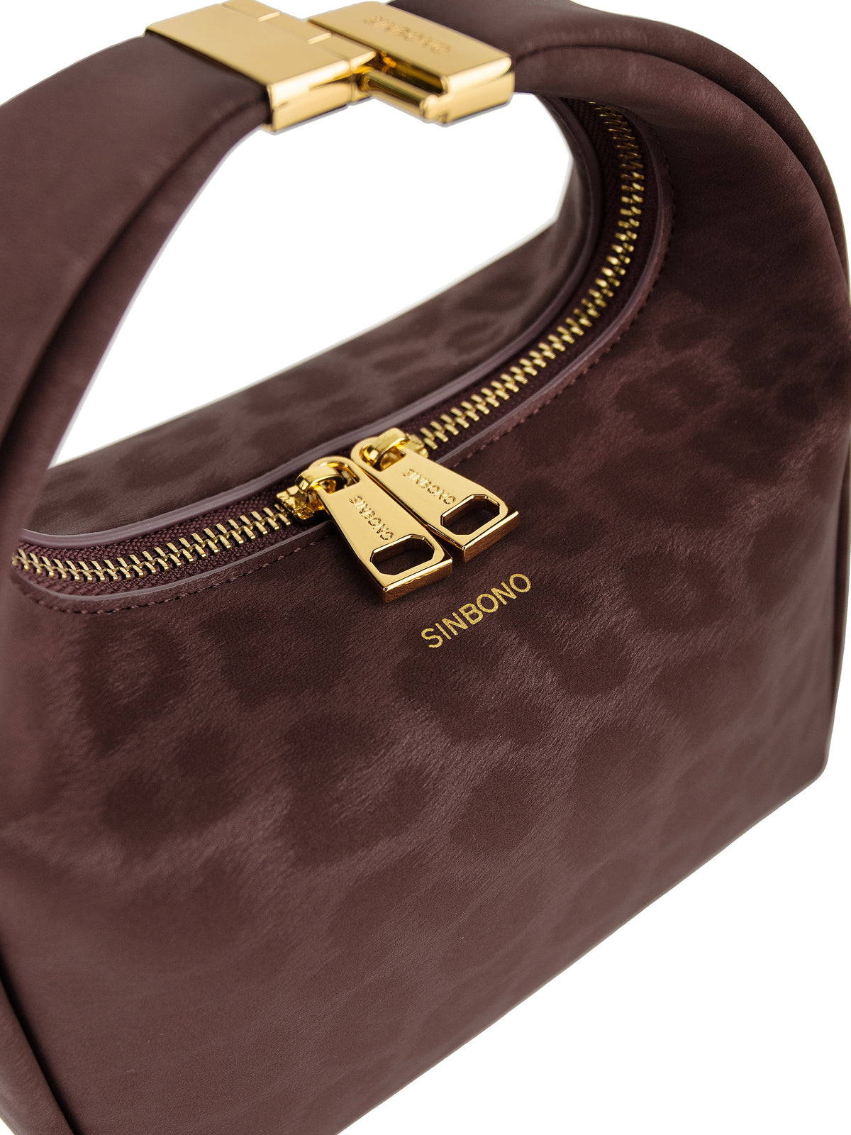 Beatrix Top Handle Crossbody Bag(3.0) - Red wine with leopard print