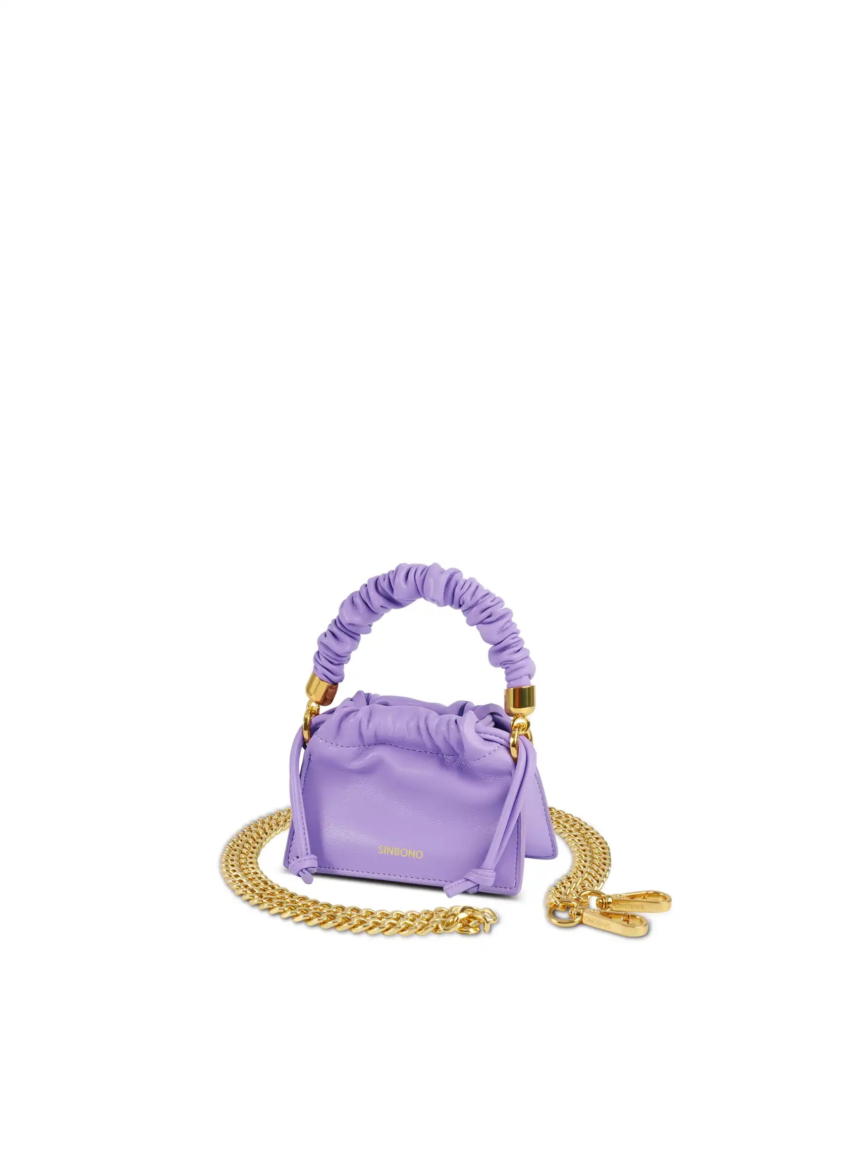 Mini Drawstring Handbag - Purple