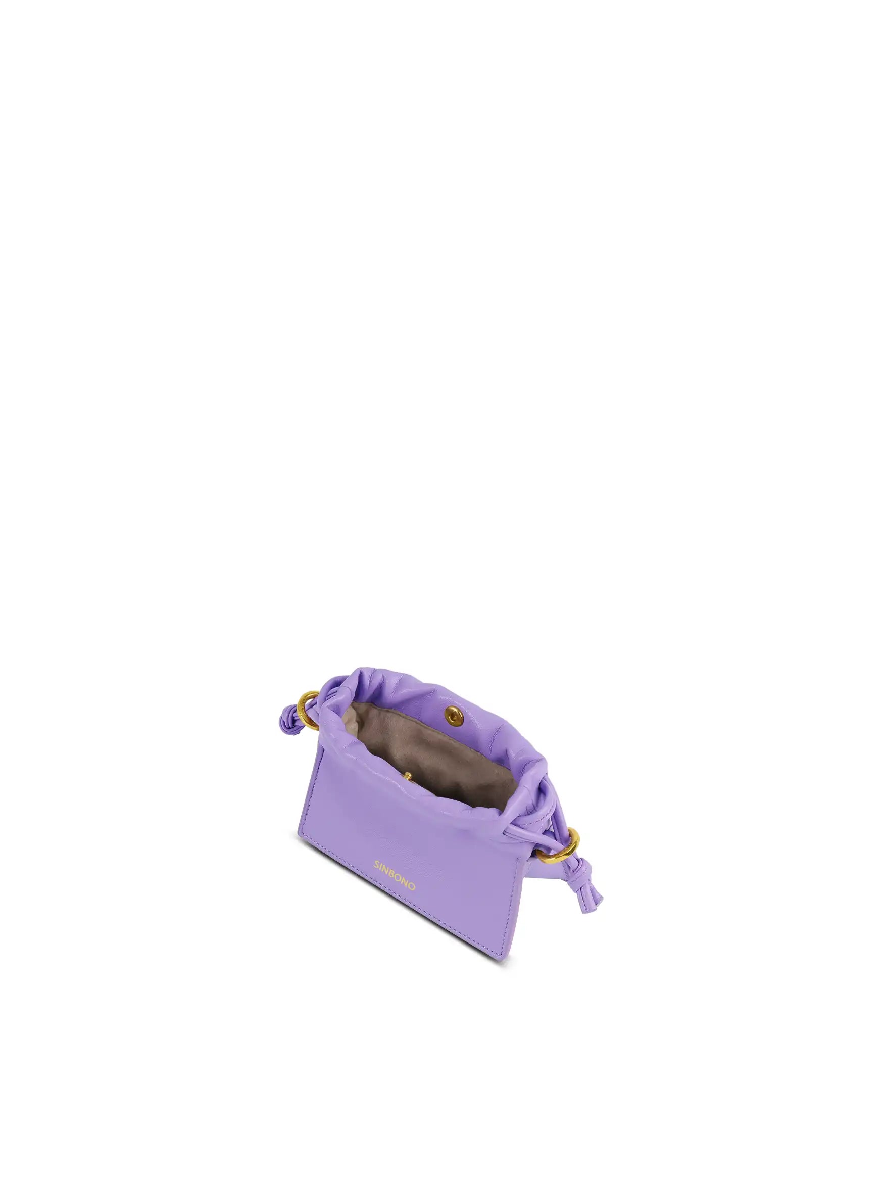 Mini Drawstring Handbag - Purple