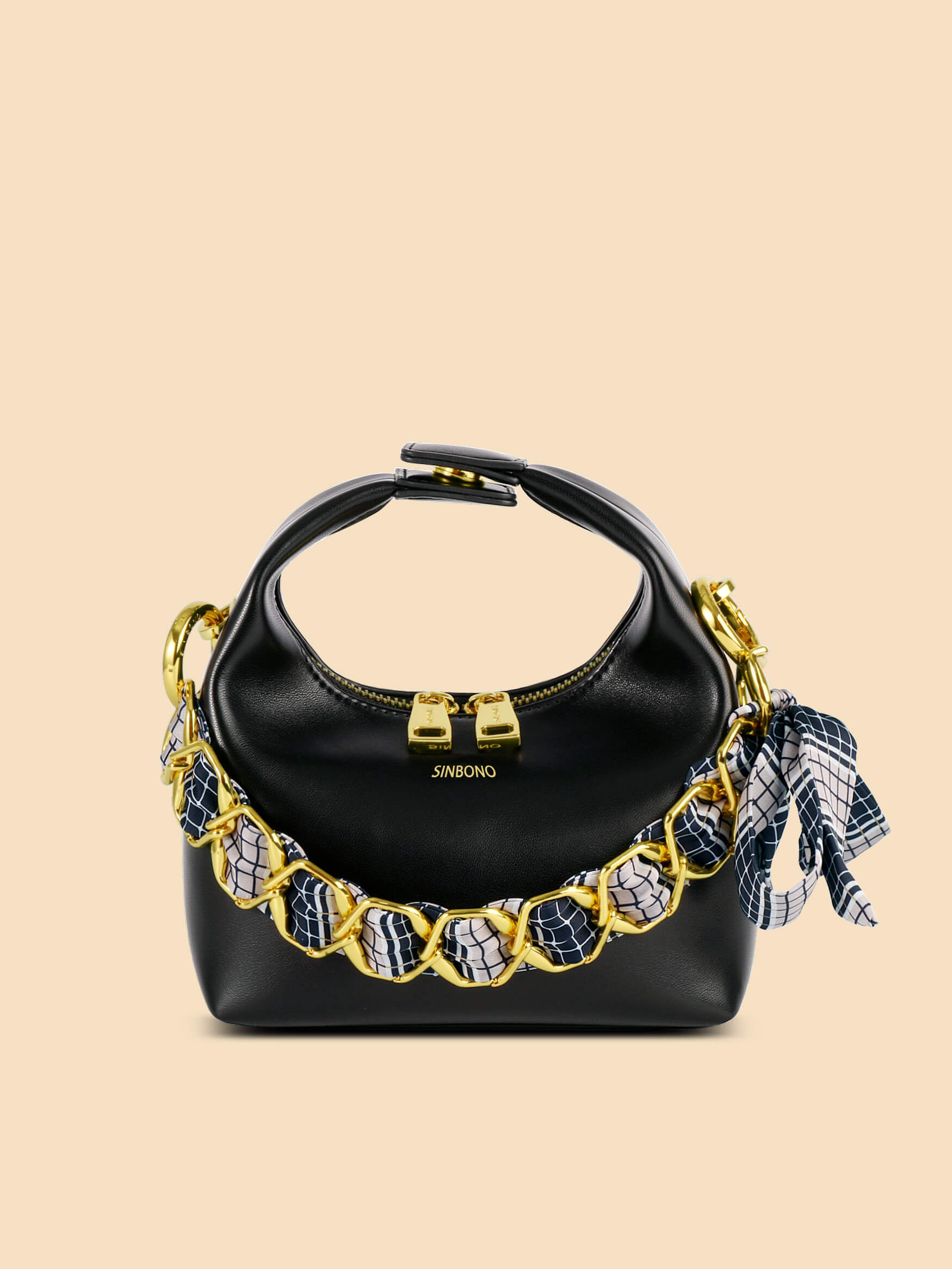 SINBONO Navy Blue Ribbon Chain Strap For Vienna - Chain Strap For Shoulder Bag