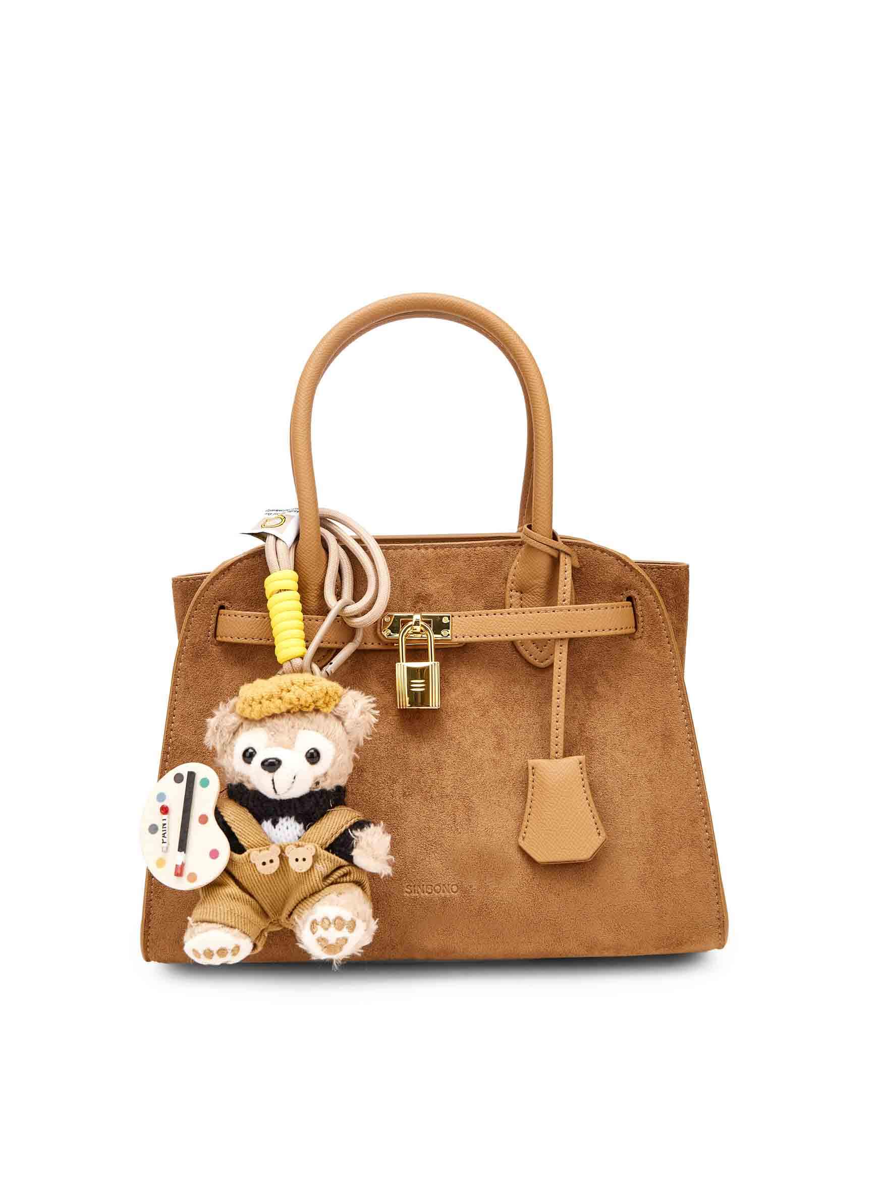 Ramona Top Handle Crossbody Bag in Brown Vegan Leather - Styled with Ragdoll