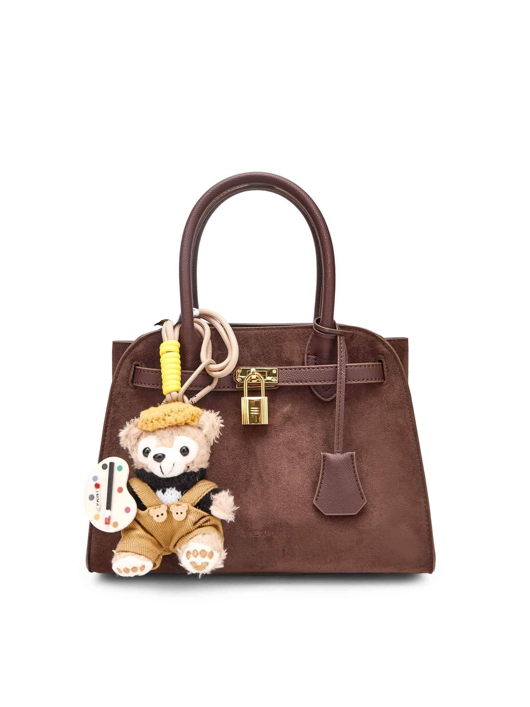 Ramona Top Handle Crossbody Bag in DarkBrown Vegan Leather - Styled with Ragdoll