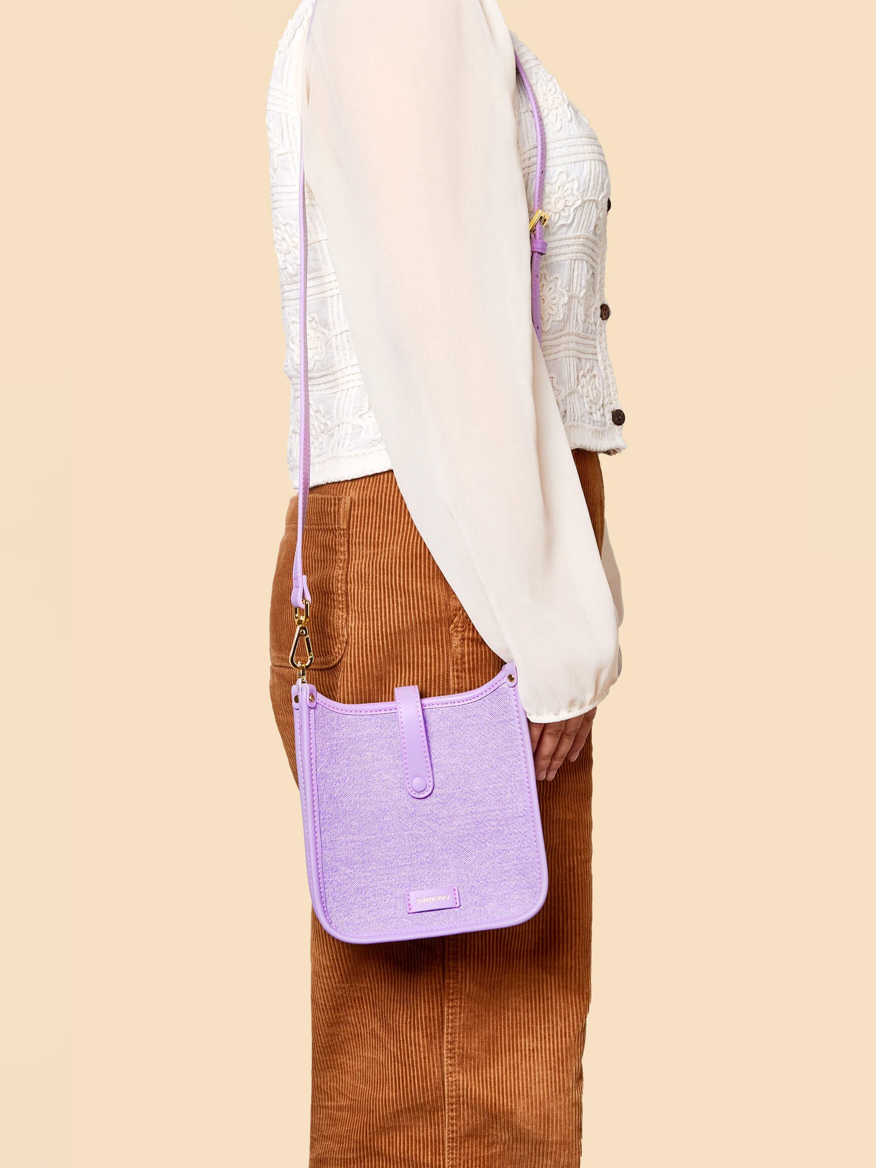SINBONO Purple Crossbody Bag- High-quality Soft Vegan Leather Bag