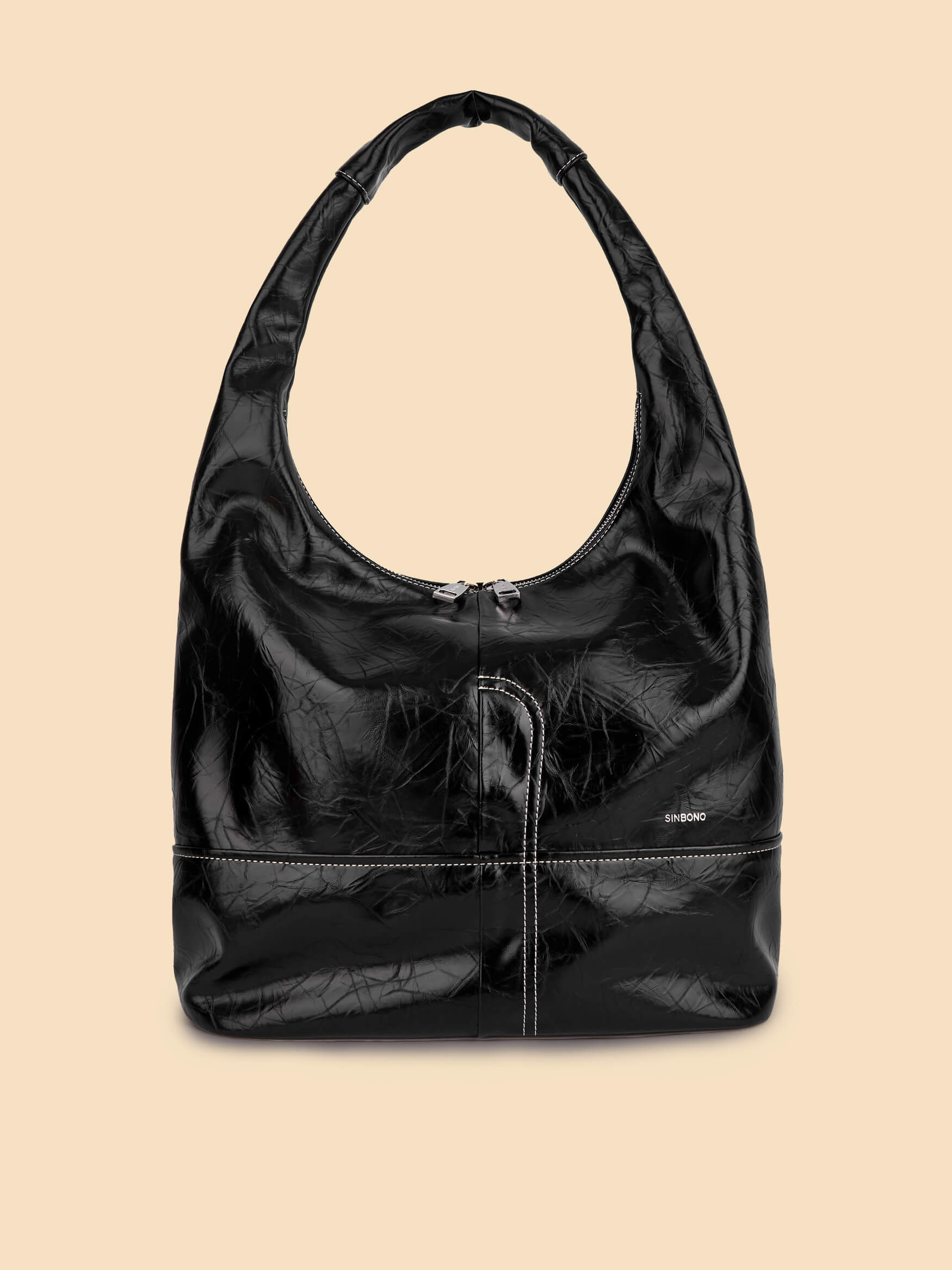 SINBONO Berry Hobo Shoulder Bag Black