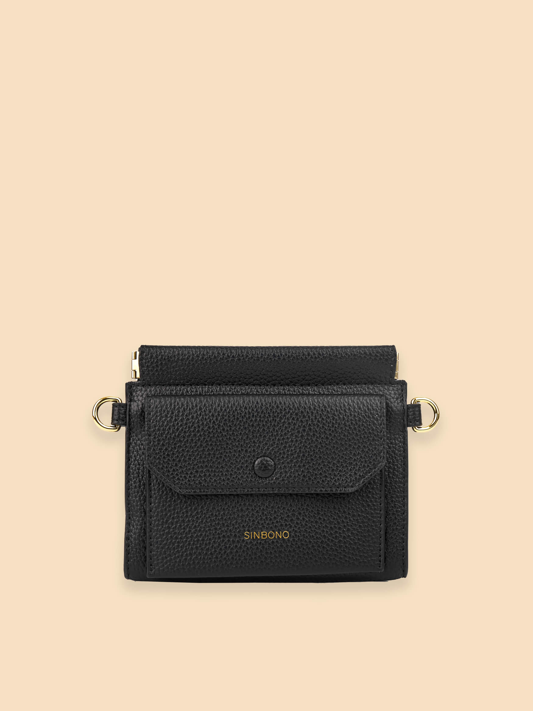 SINBONO Black Crossbody Bag- High-quality Soft Vegan Leather Bag