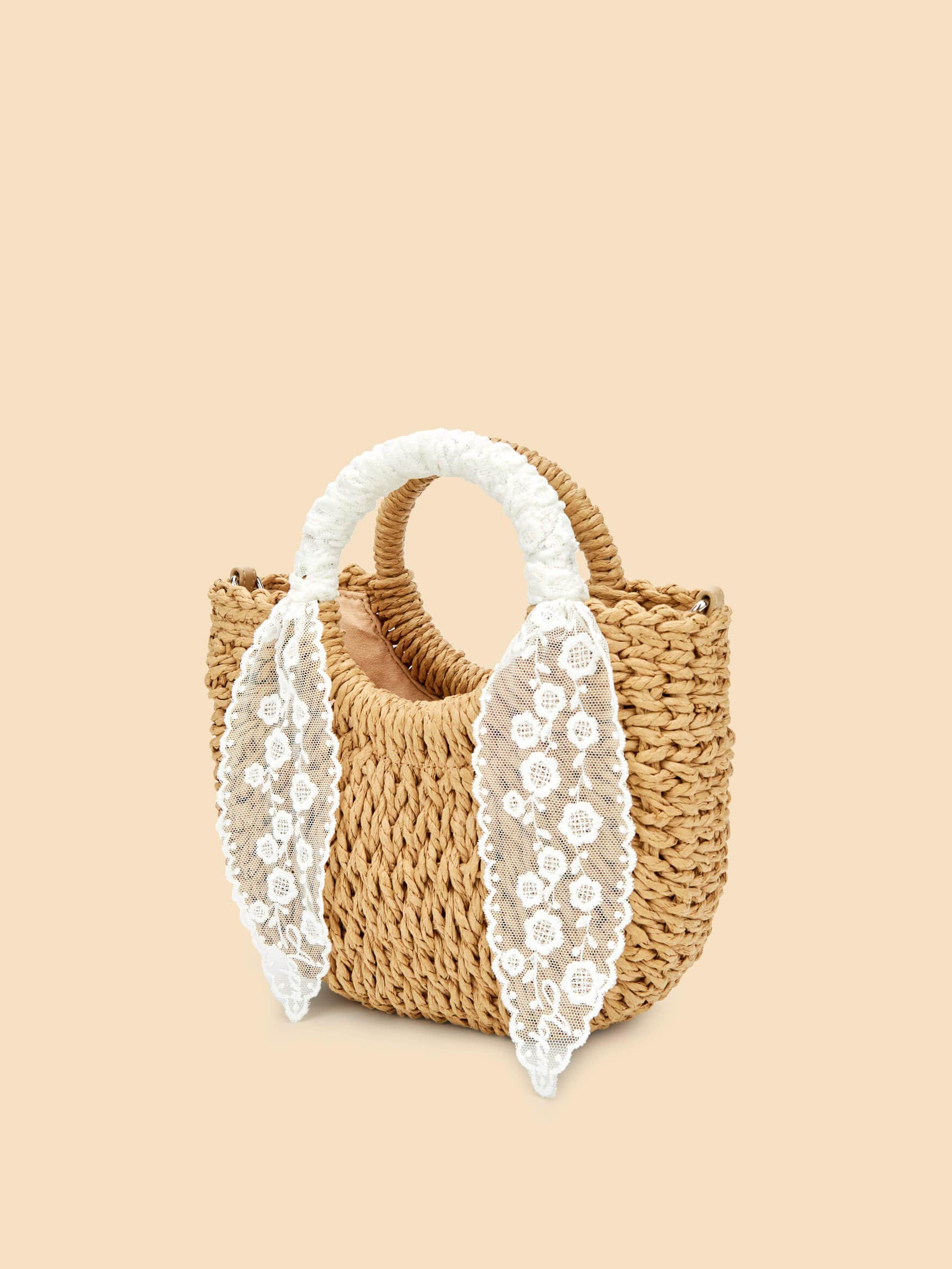 SINBONO Fallon Top Handle Crossbody Bag Beige