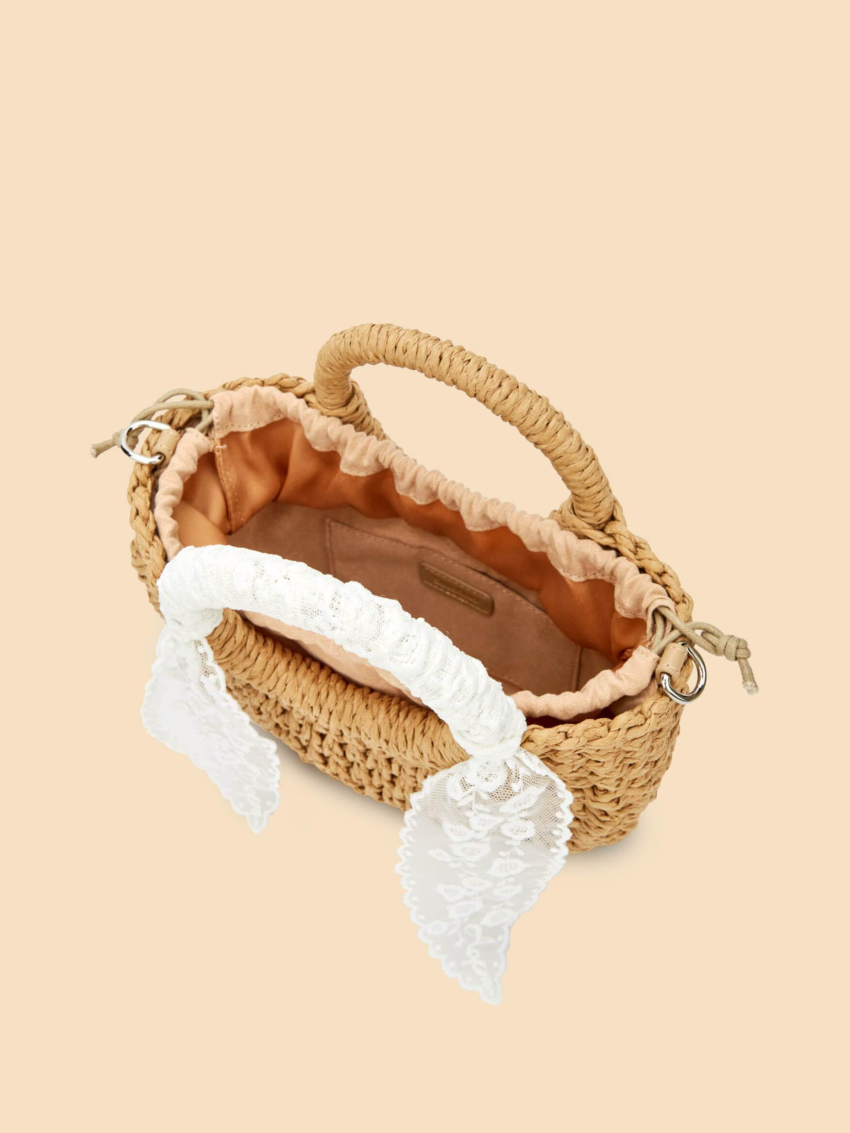 SINBONO Fallon Top Handle Crossbody Bag Beige