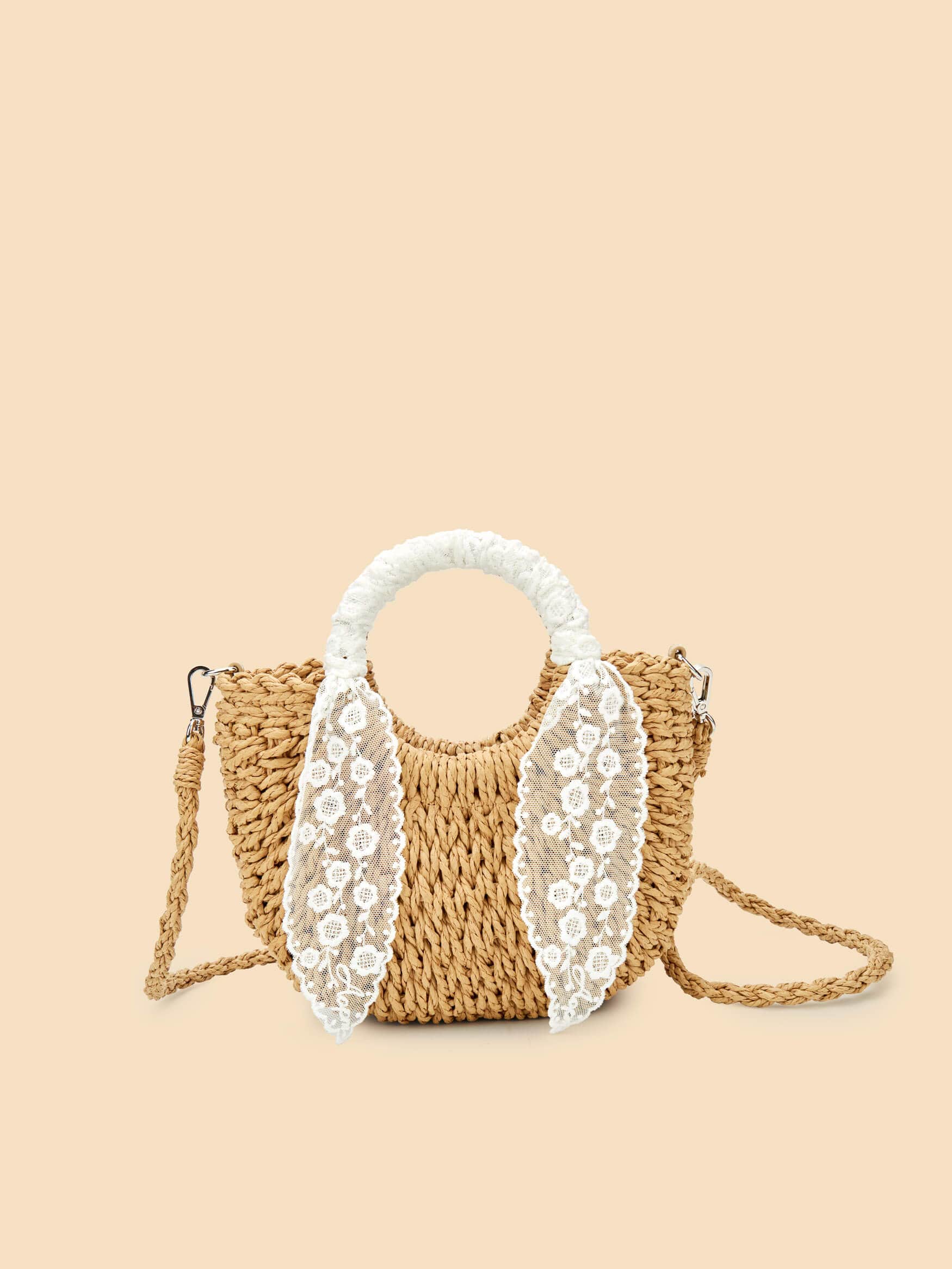 SINBONO Fallon Top Handle Crossbody Bag Beige