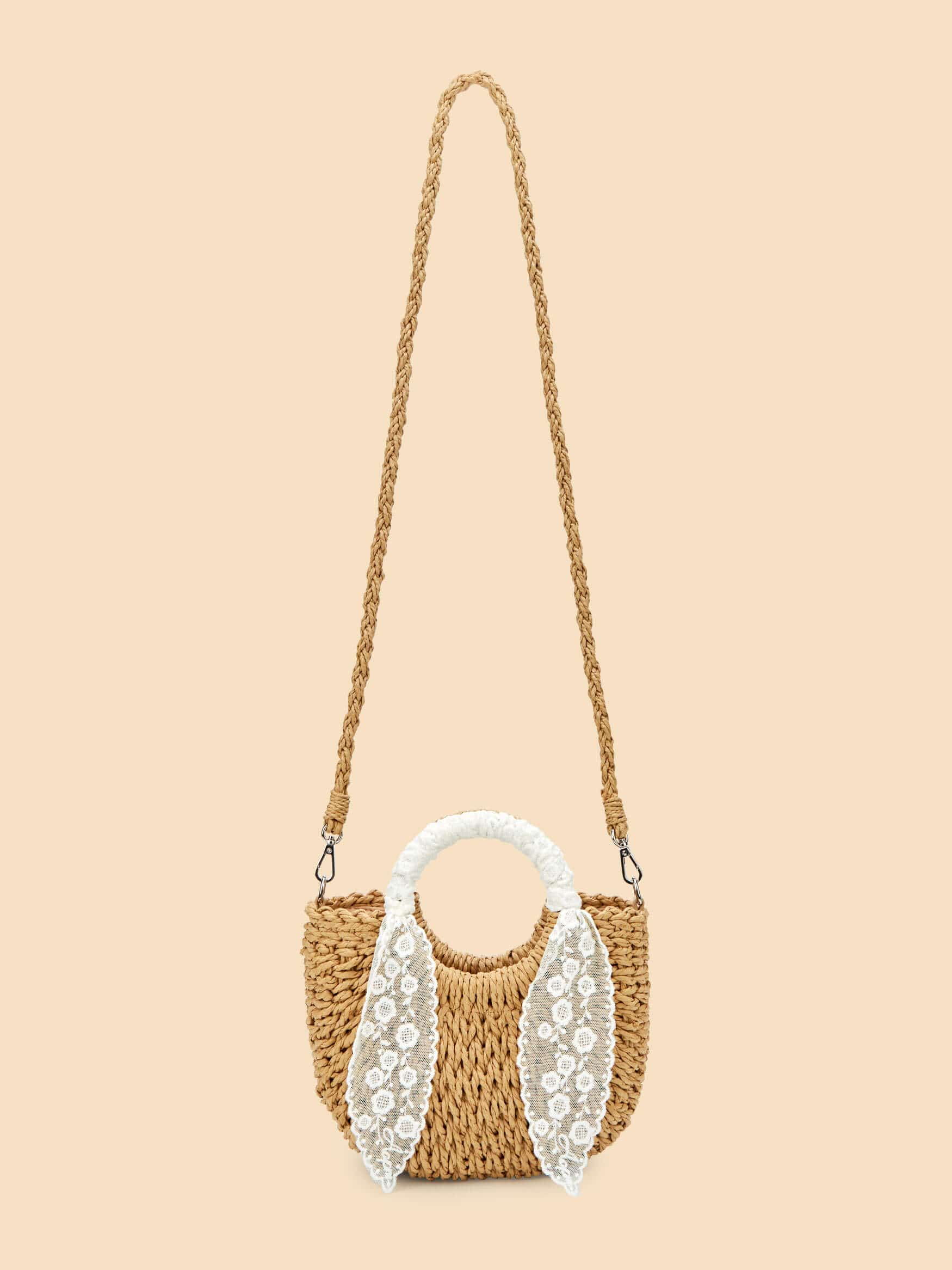 SINBONO Fallon Top Handle Crossbody Bag Beige