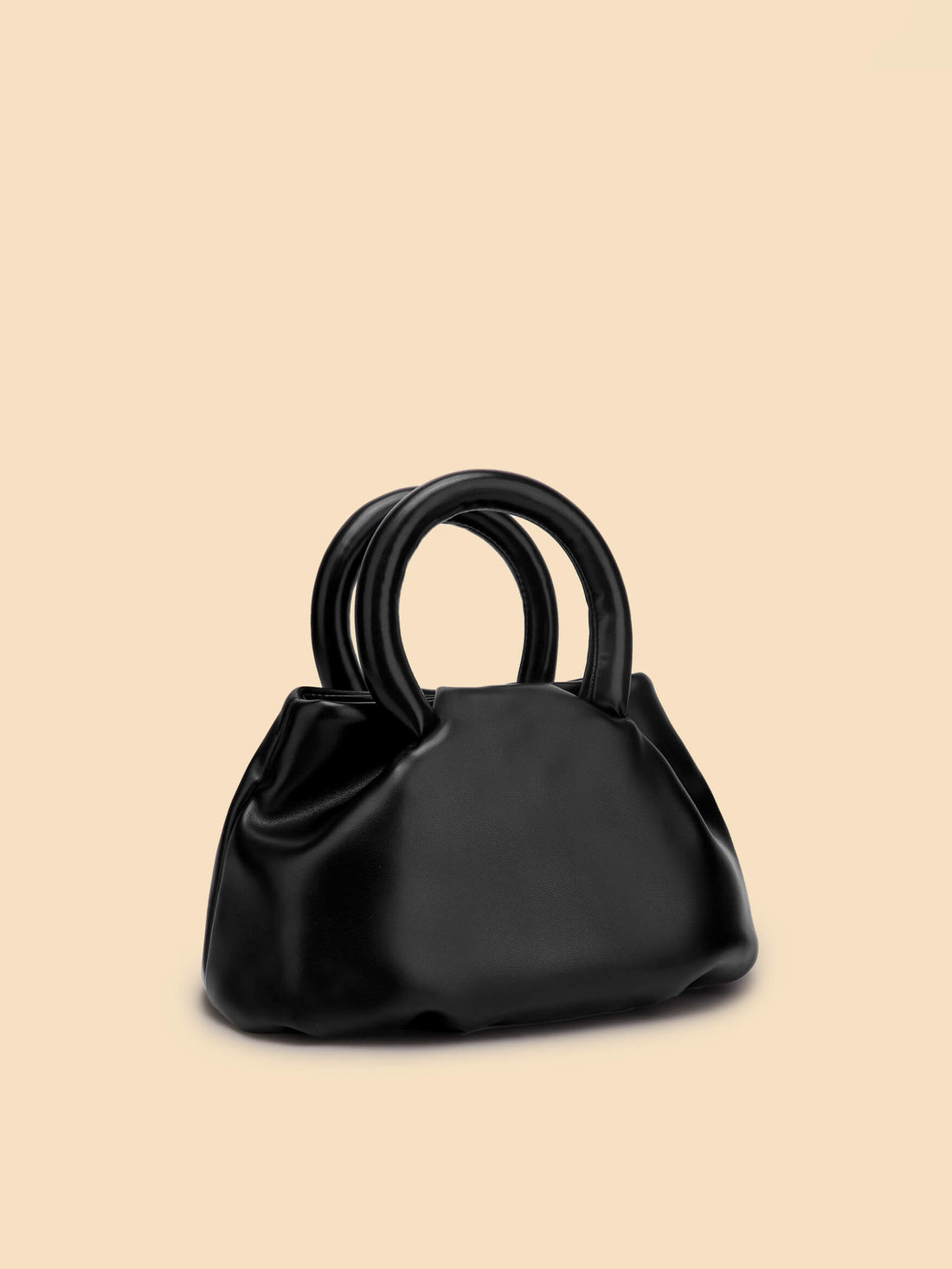 SINBONO Gal Black Leather Handbags -Vegan Leather Women Bag