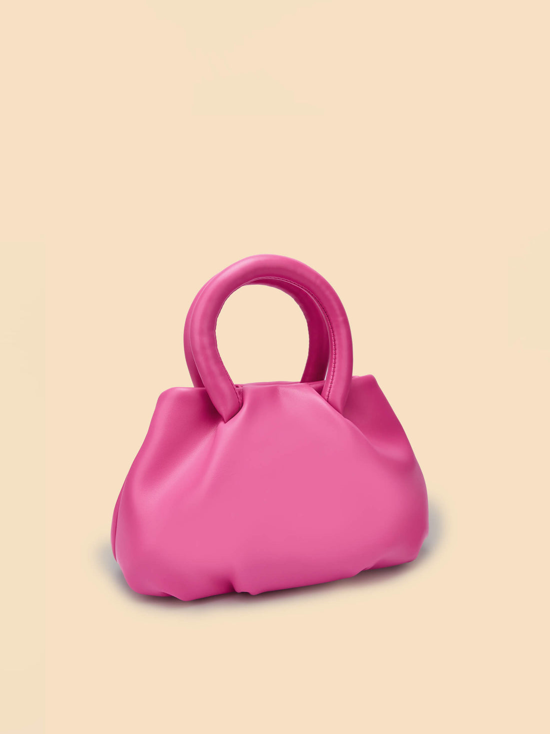 SINBONO Gal Bright Pink Leather Handbags -Vegan Leather Women Bag