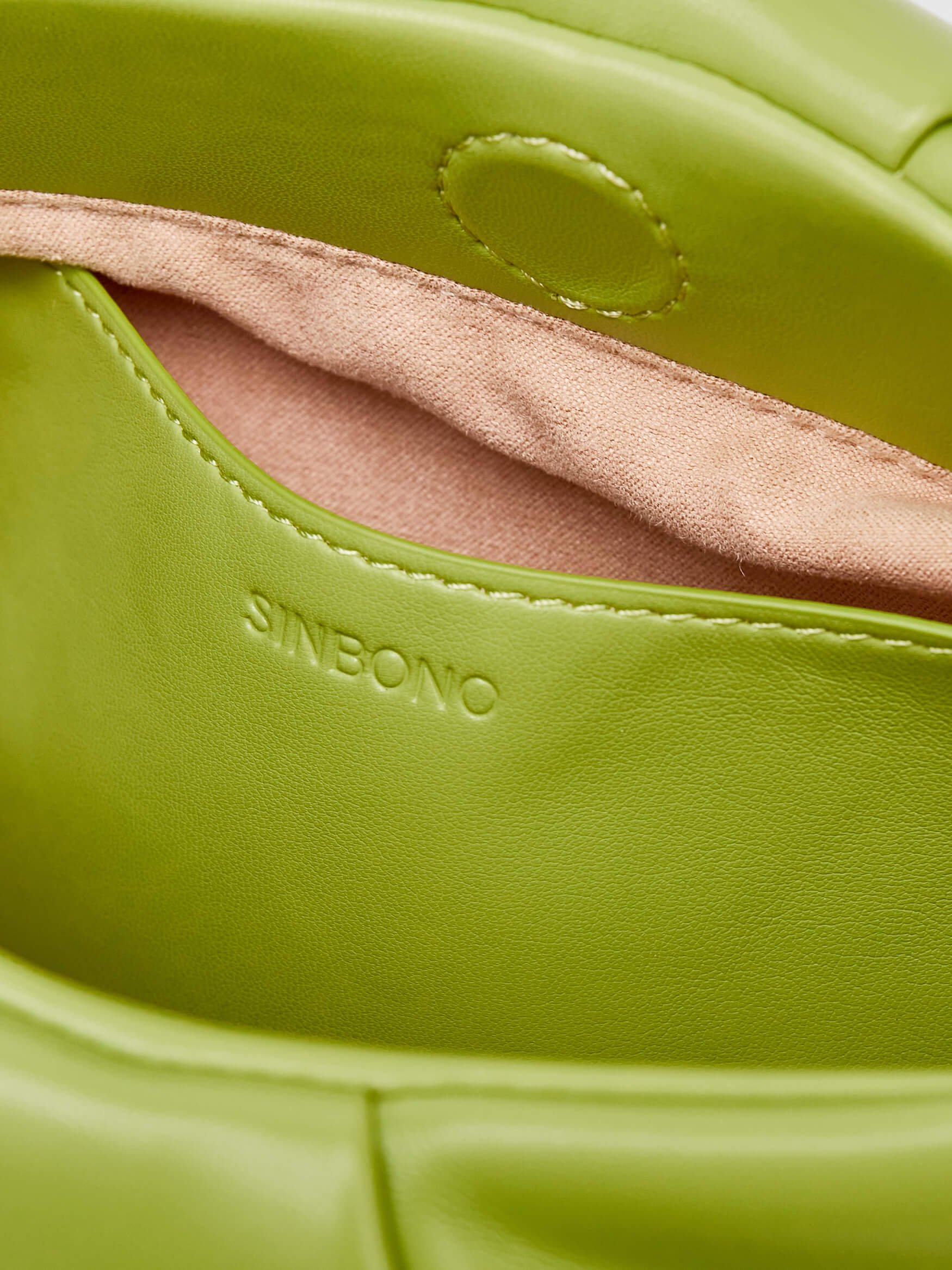 SINBONO Gal Lime Green Leather Handbags -Vegan Leather Women Bag
