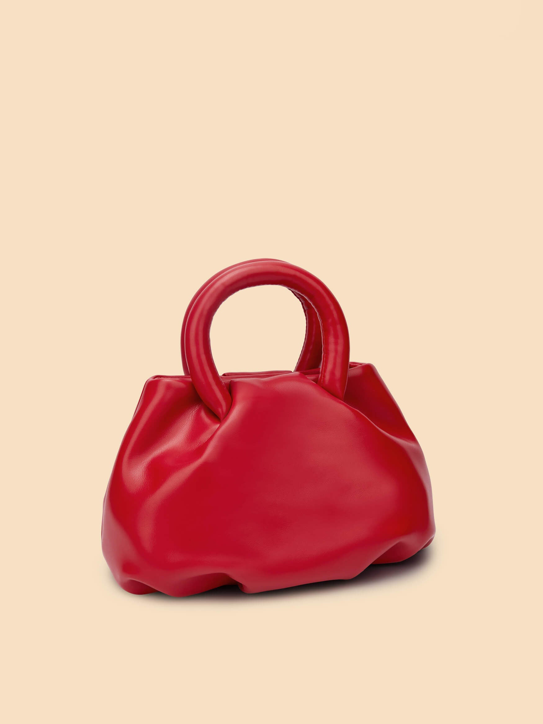 SINBONO Gal Red Leather Handbags -Vegan Leather Women Bag