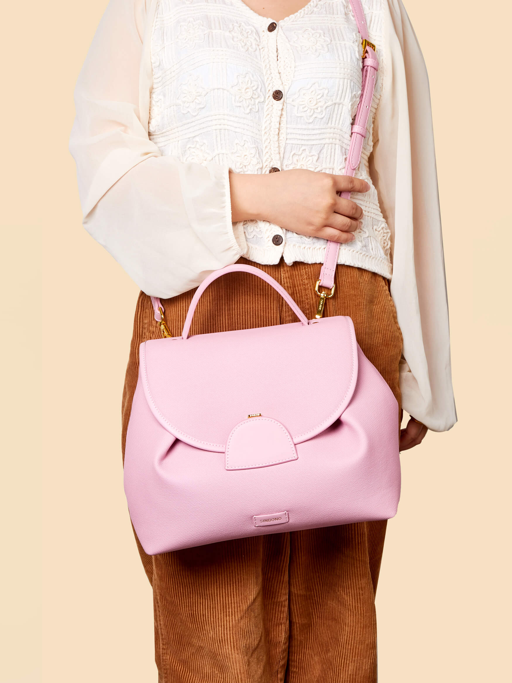 Gigi Top Handle Crossbody Bag - Pink